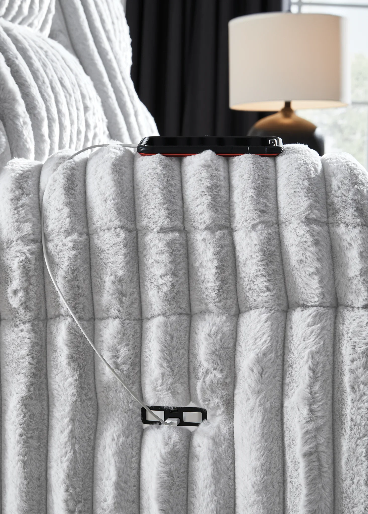 Rhines Falls - Alloy - Double Reclining Power Loveseat With Console - Image 7