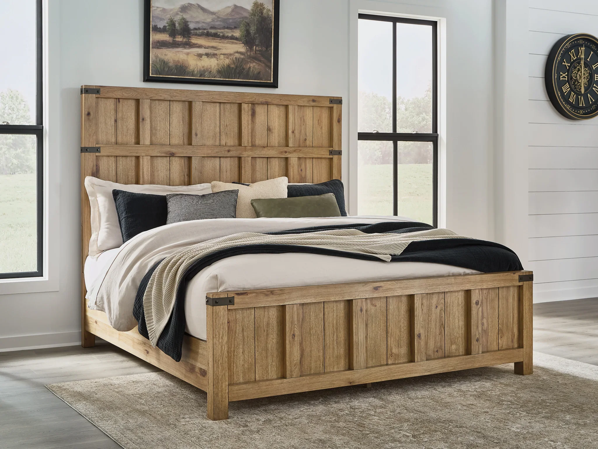 Ridgester - California King Panel Bed - Light Brown - Image 2