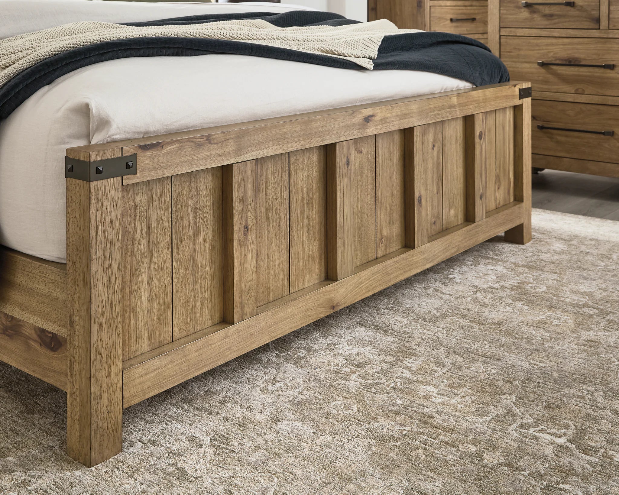 Ridgester - California King Panel Bed - Light Brown - Image 7