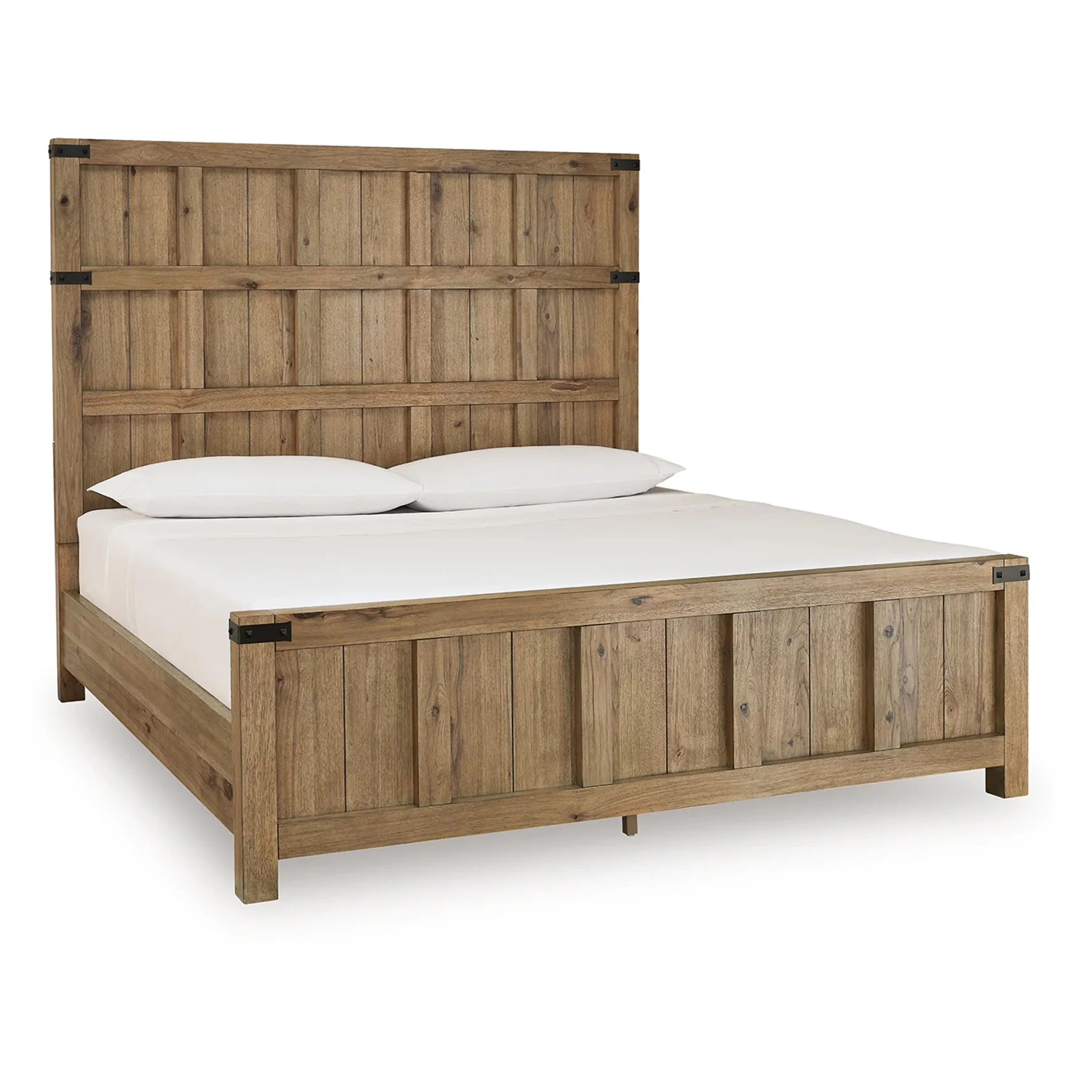 Ridgester - King Panel Bed - Light Brown