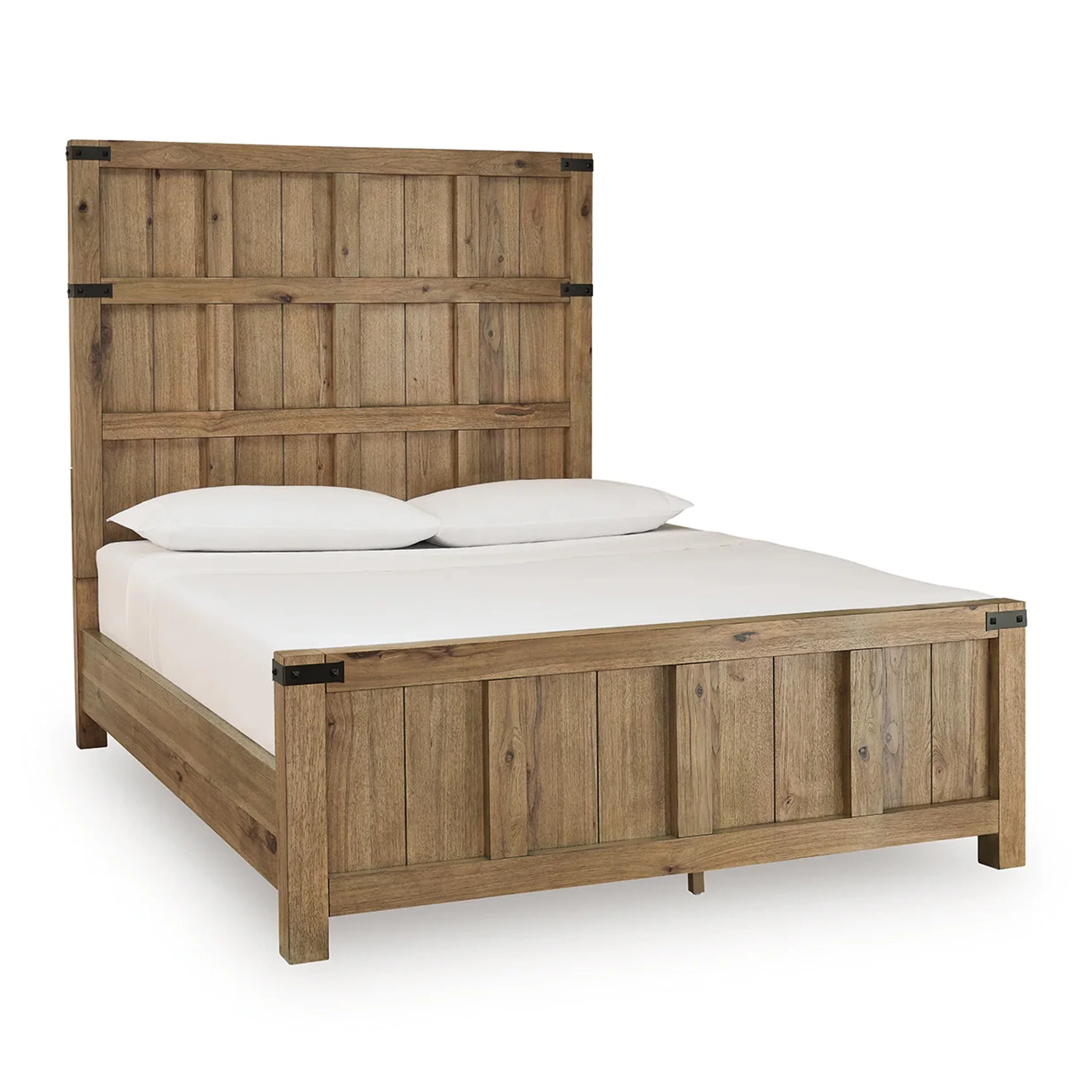 Ridgester - Queen Panel Bed - Light Brown