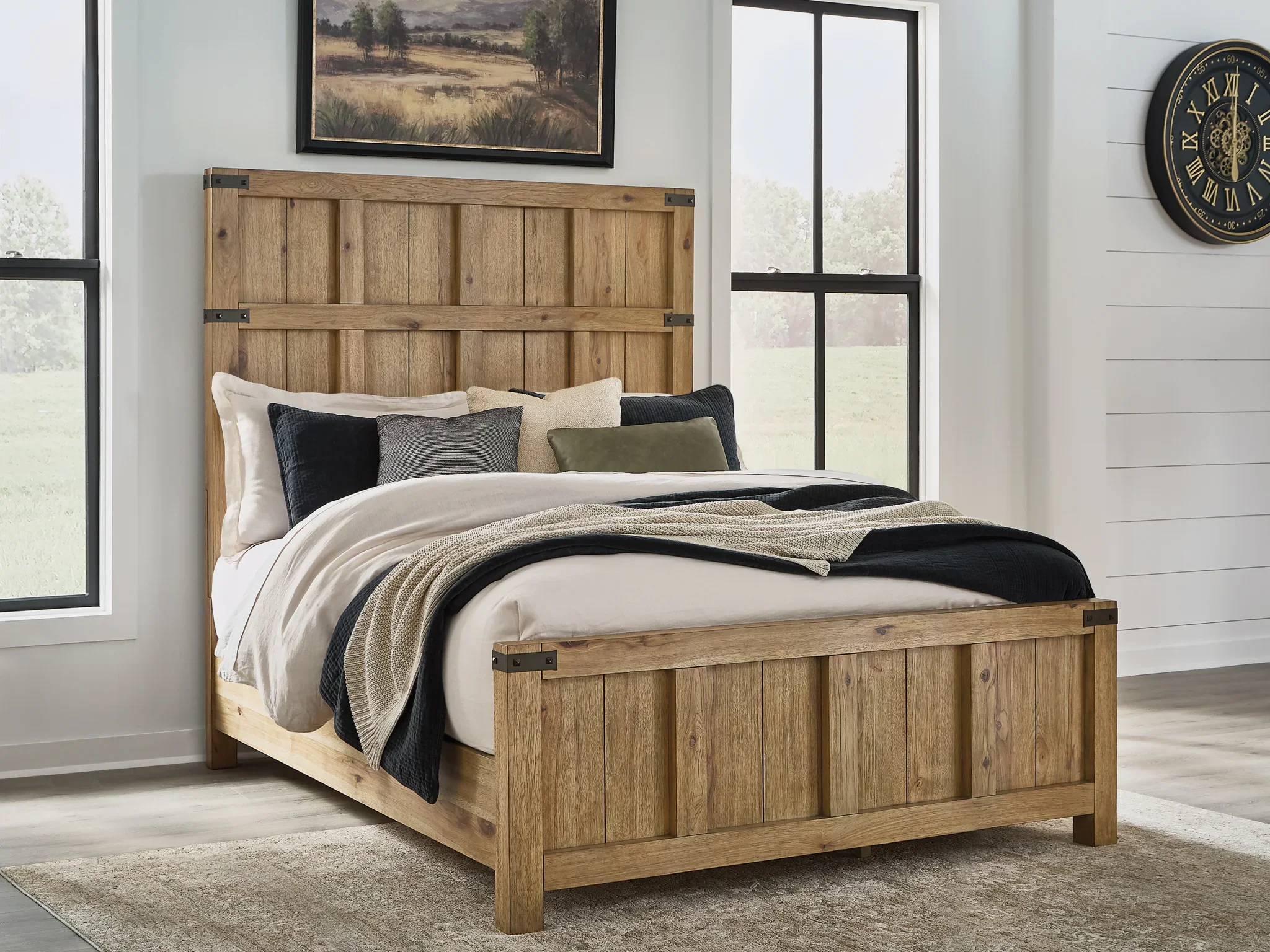 Ridgester - Queen Panel Bed - Light Brown - Image 2