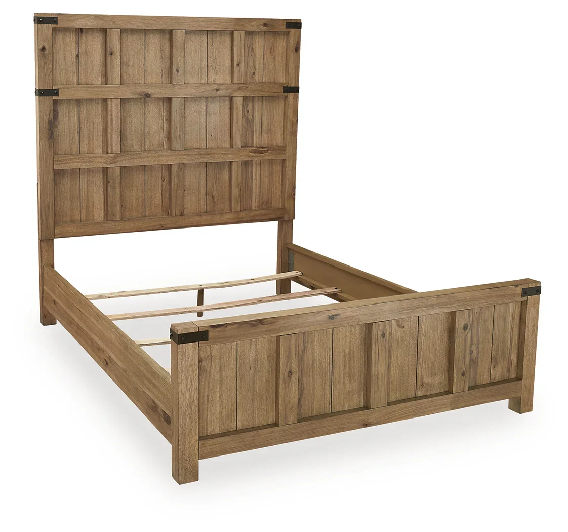 Ridgester - Queen Panel Bed - Light Brown - Image 3