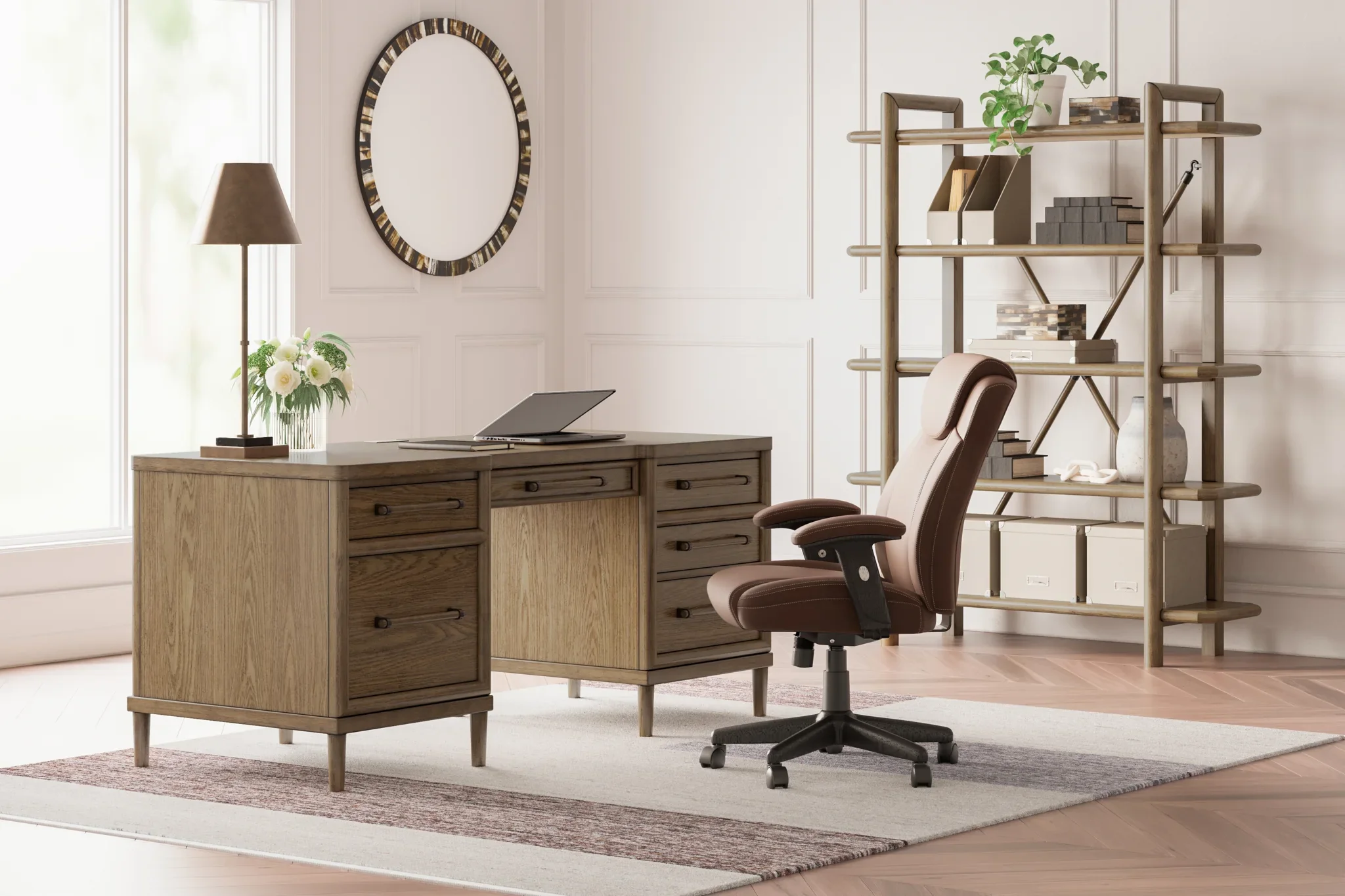 Roanhowe - Brown - Home Office Desk - Image 11