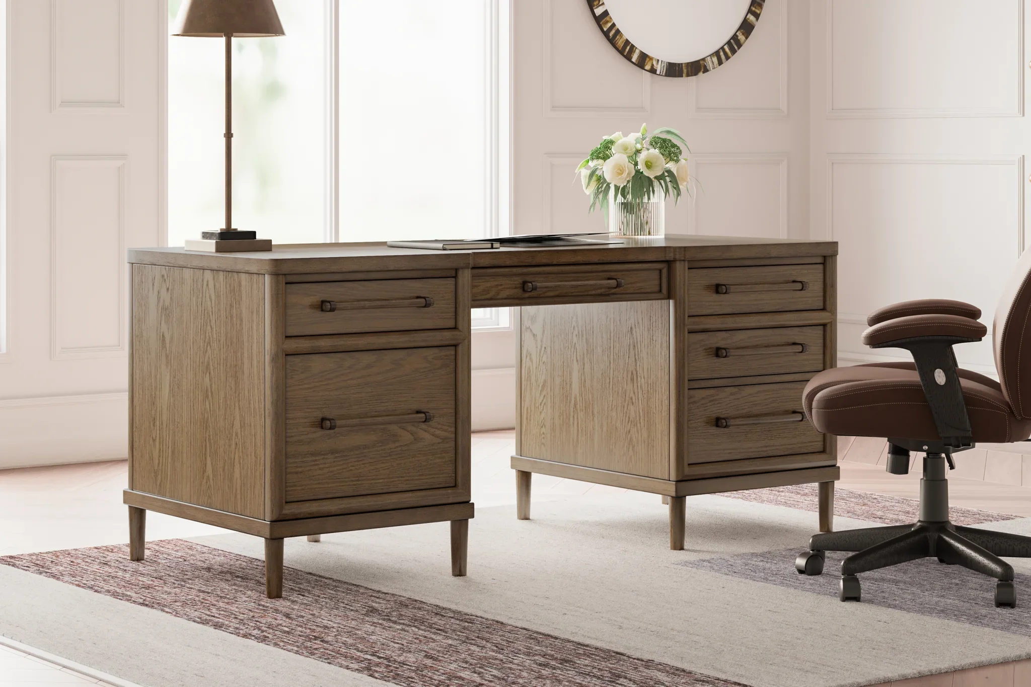 Roanhowe - Brown - Home Office Desk - Image 3