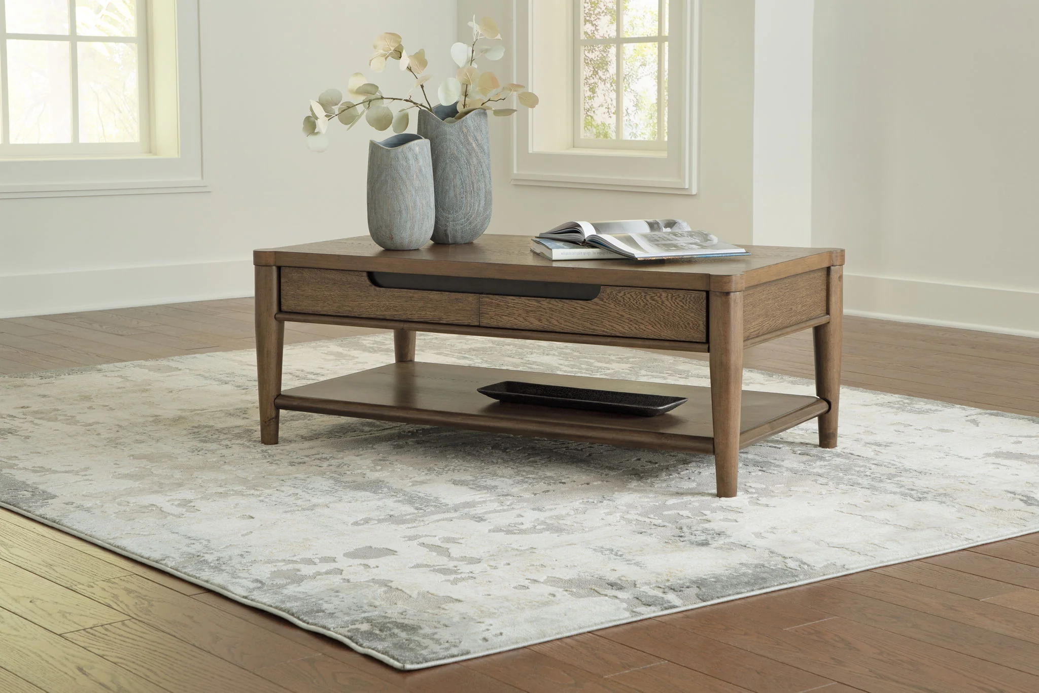 Roanhowe - Brown - Rectangular Cocktail Table - Image 2
