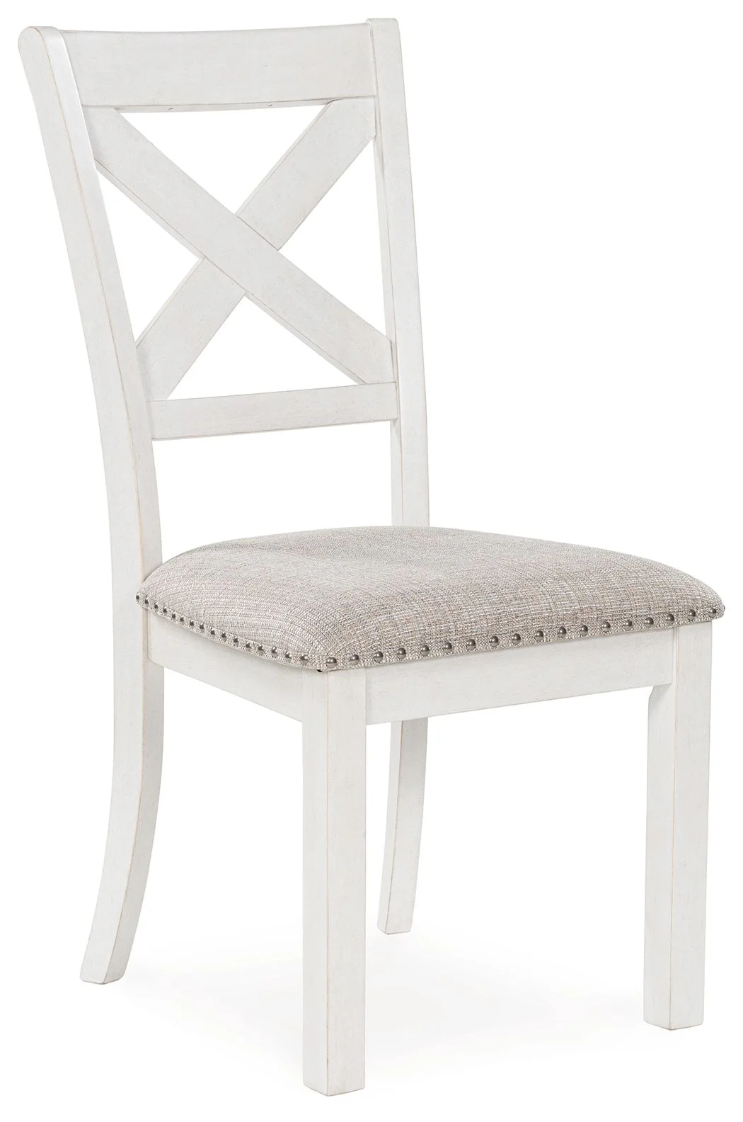 Robbinsdale - Antique White - 7 Pc. - Rectangular Dining Room Extension Table, 6 Upholstered Side Chairs - Image 4
