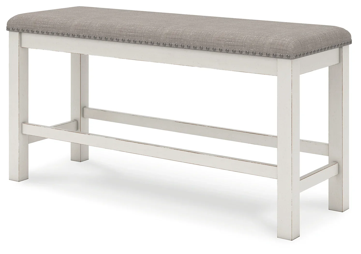 Robbinsdale - Antique White - 9 Pc. - Rectangular Counter Height Dining Extension Table, 6 Barstools, Bench, Server - Image 9