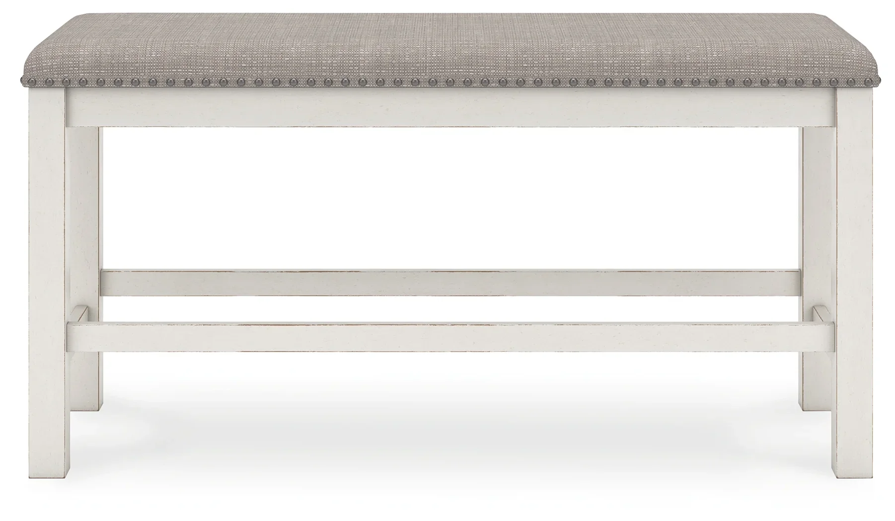 Robbinsdale - Antique White - Dbl Counter Height Upholstered Dining Bench - Image 4