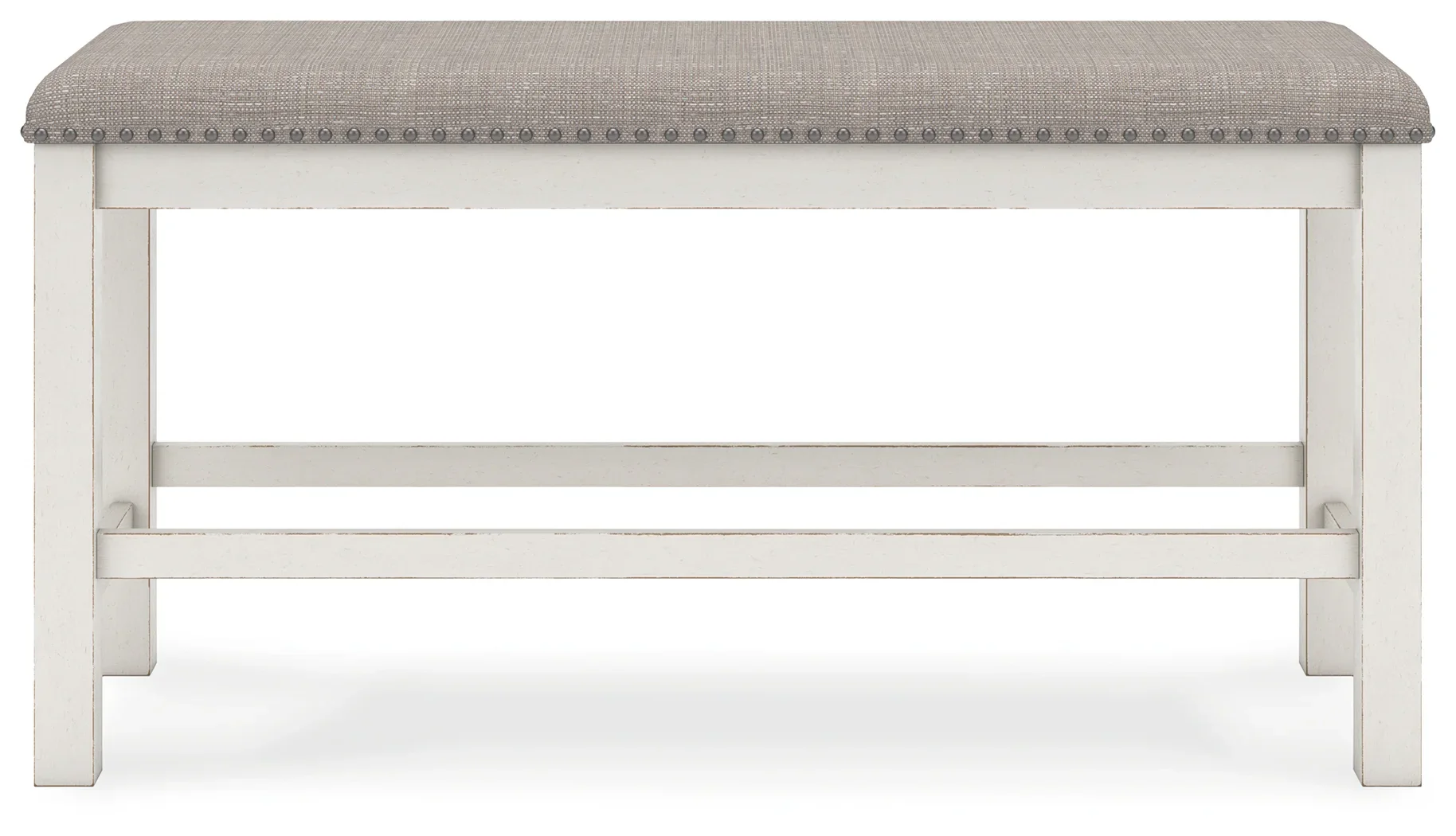 Robbinsdale - Antique White - Dbl Counter Height Upholstered Dining Bench - Image 5