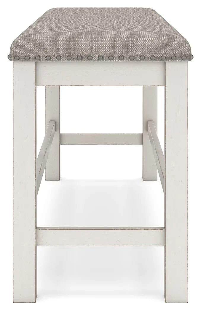 Robbinsdale - Antique White - Dbl Counter Height Upholstered Dining Bench - Image 6