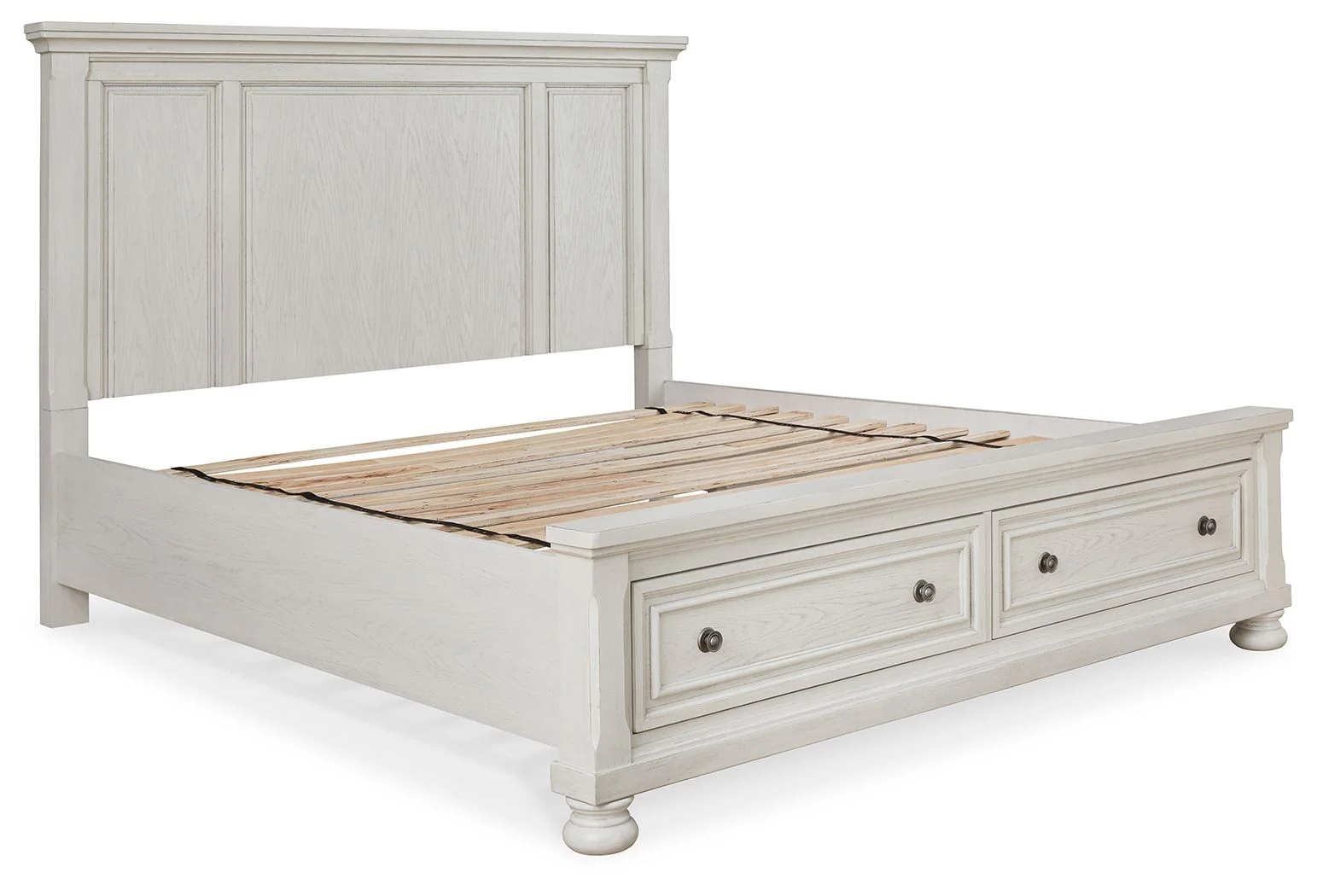 Robbinsdale - Antique White - Queen Panel Storage Bed - Image 3
