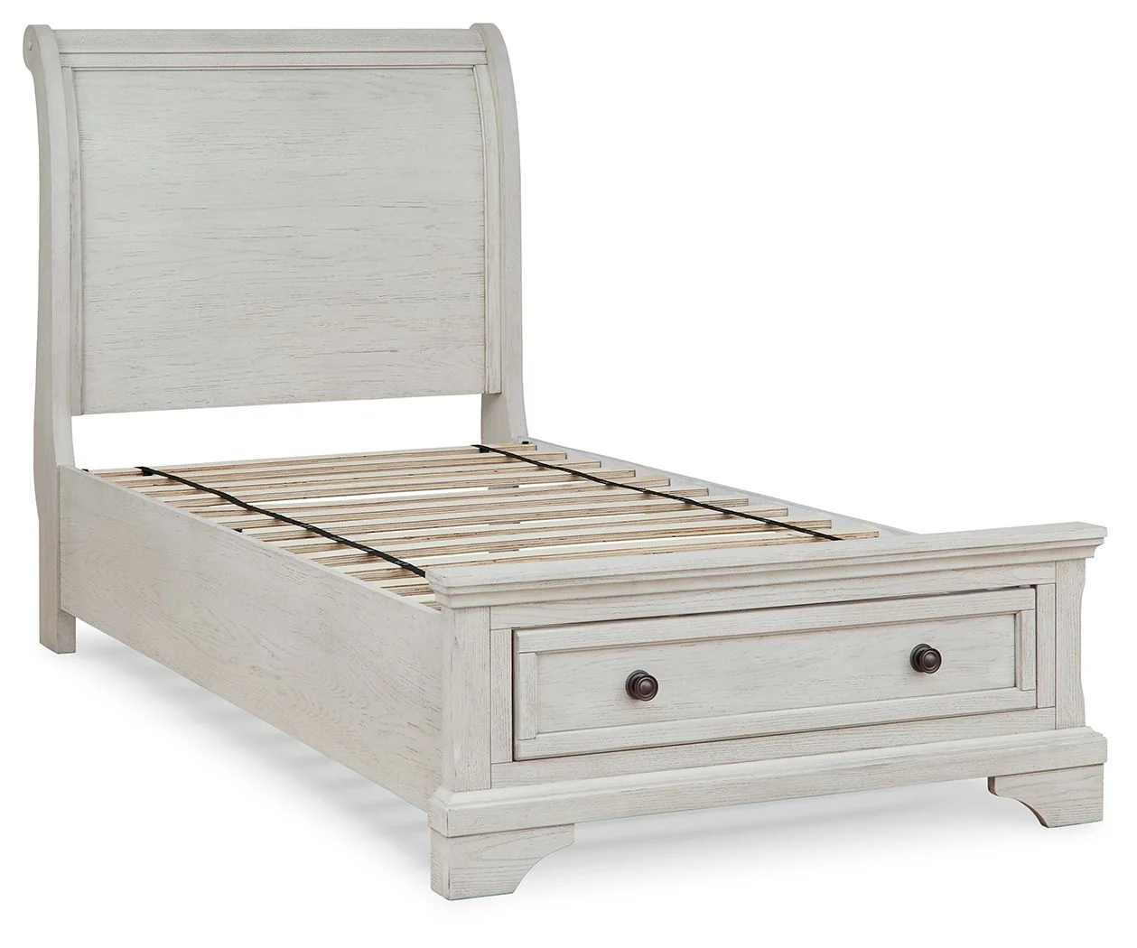 Robbinsdale - Antique White - Twin Sleigh Storage Bed - Image 3