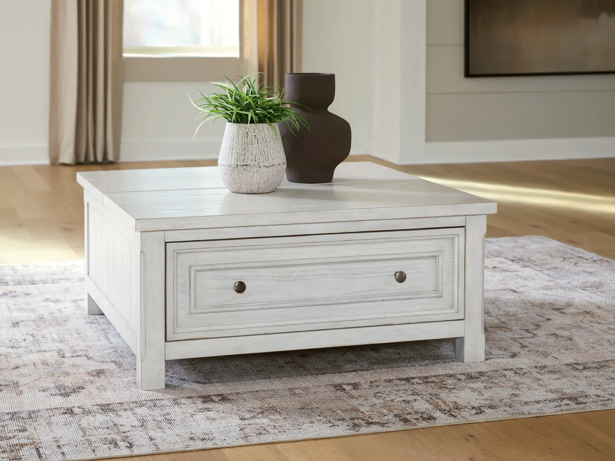 Robbinsdale - Lift Top Cocktail Table - Antique White - Image 2