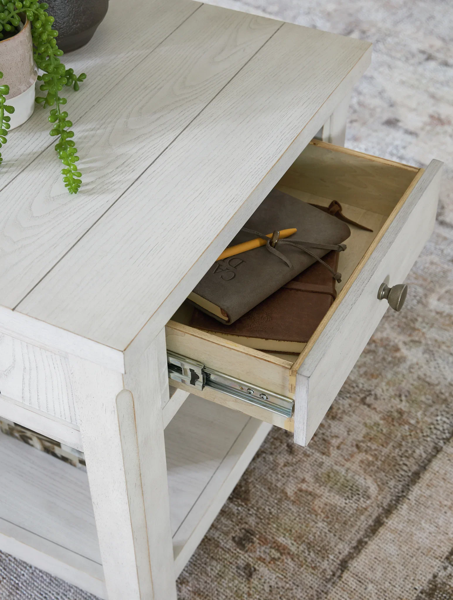 Robbinsdale - Square End Table - Antique White - Image 6