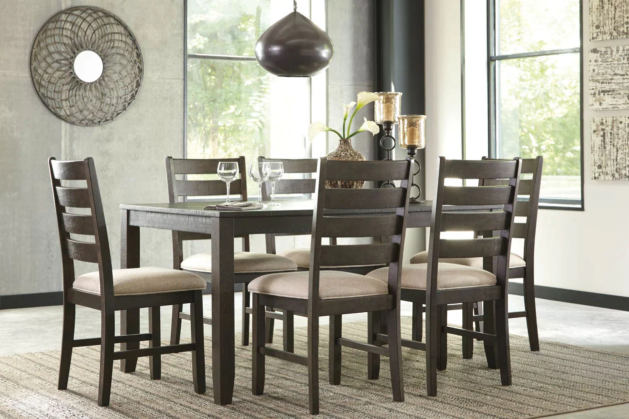Rokane - Brown - Dining Room Table Set (Set of 7) - Image 4