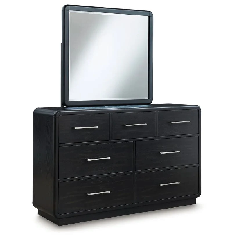 Rowanbeck - Black - Dresser And Mirror