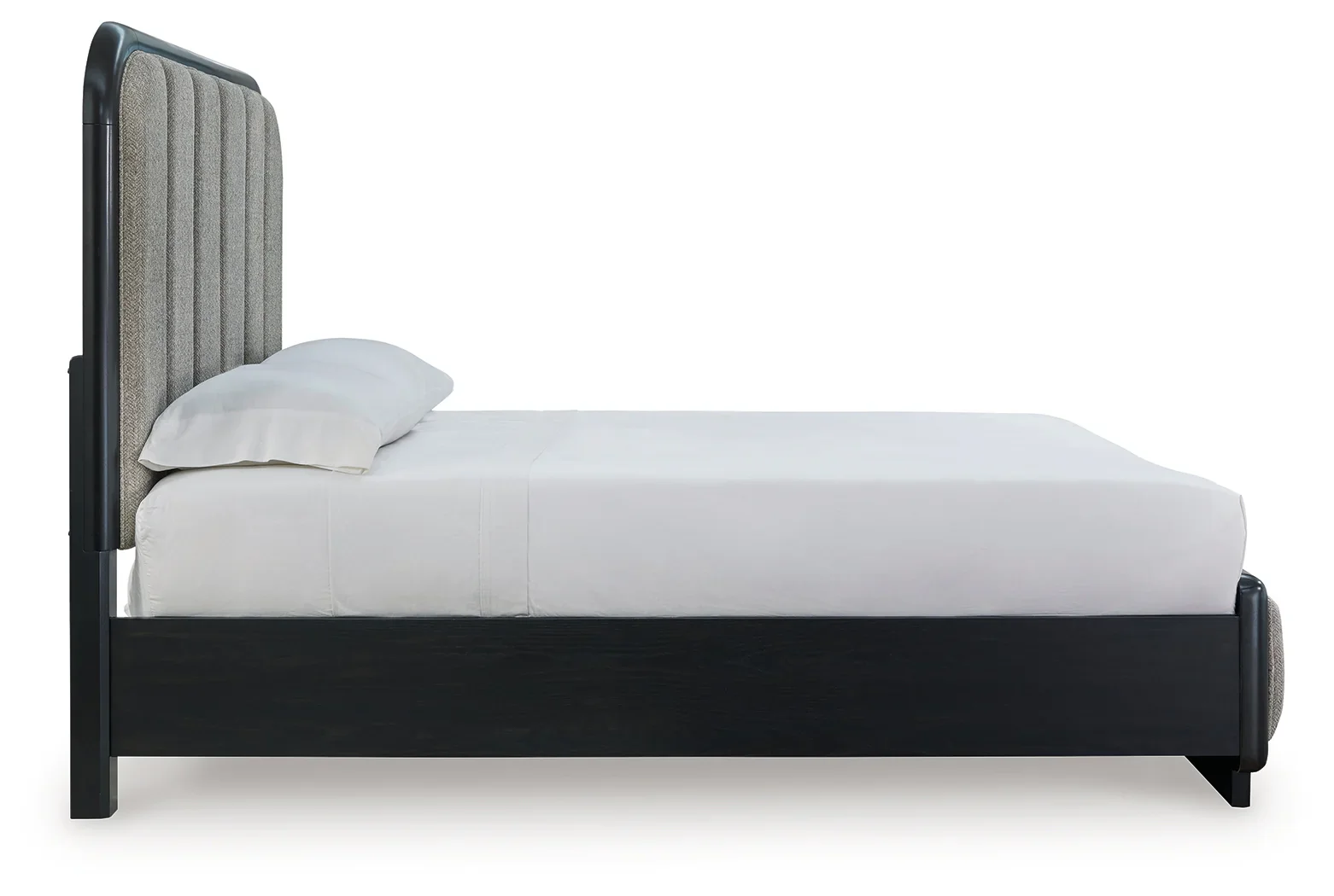 Rowanbeck - Gray / Black - Queen Upholstered Panel Bed - Image 5