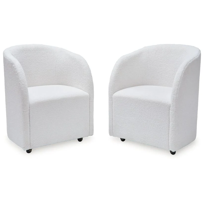 Rowanbeck - Ivory - Dining Upholstered Arm Chair (Set of 2)