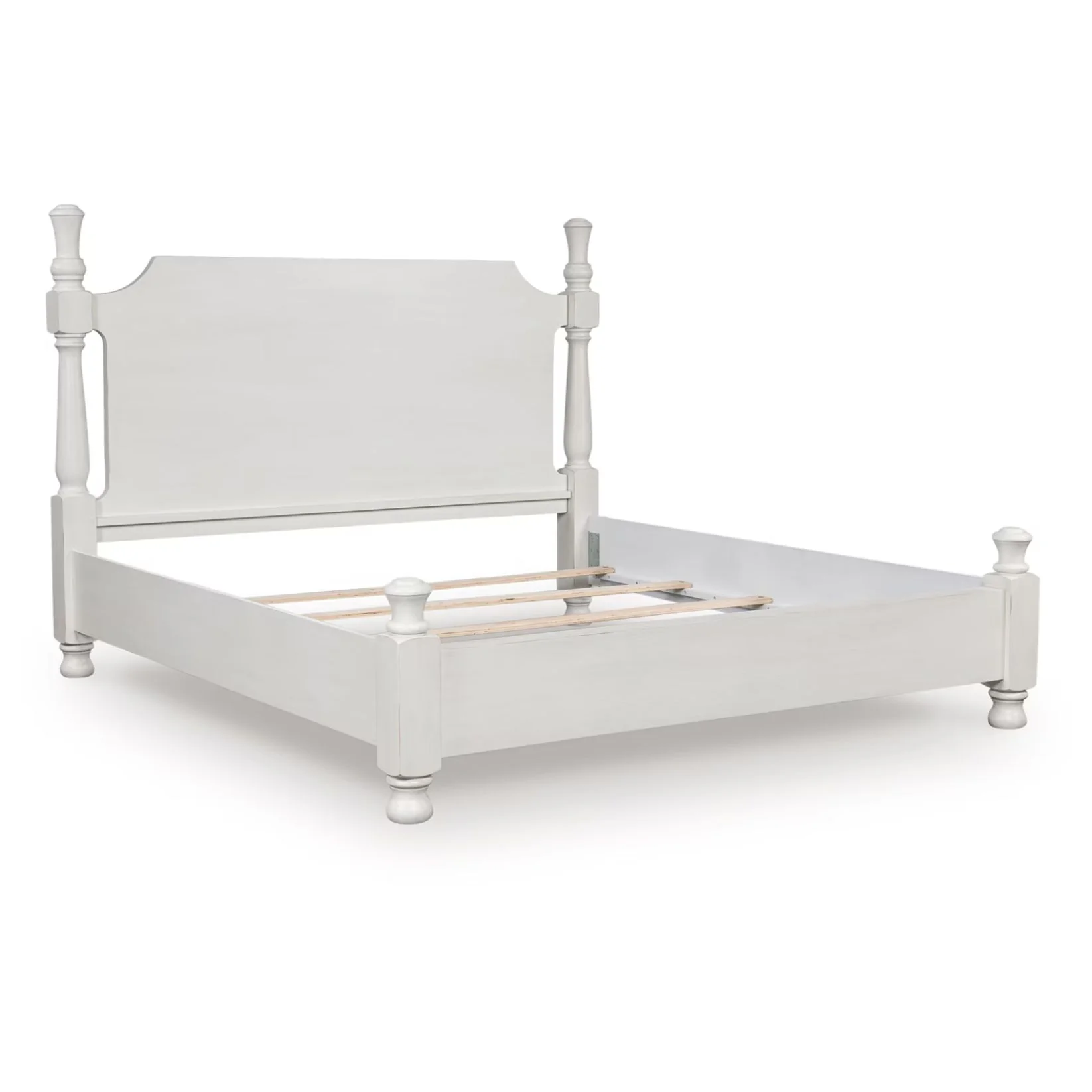 Rowlenstown - Antique White - California King Poster Bed