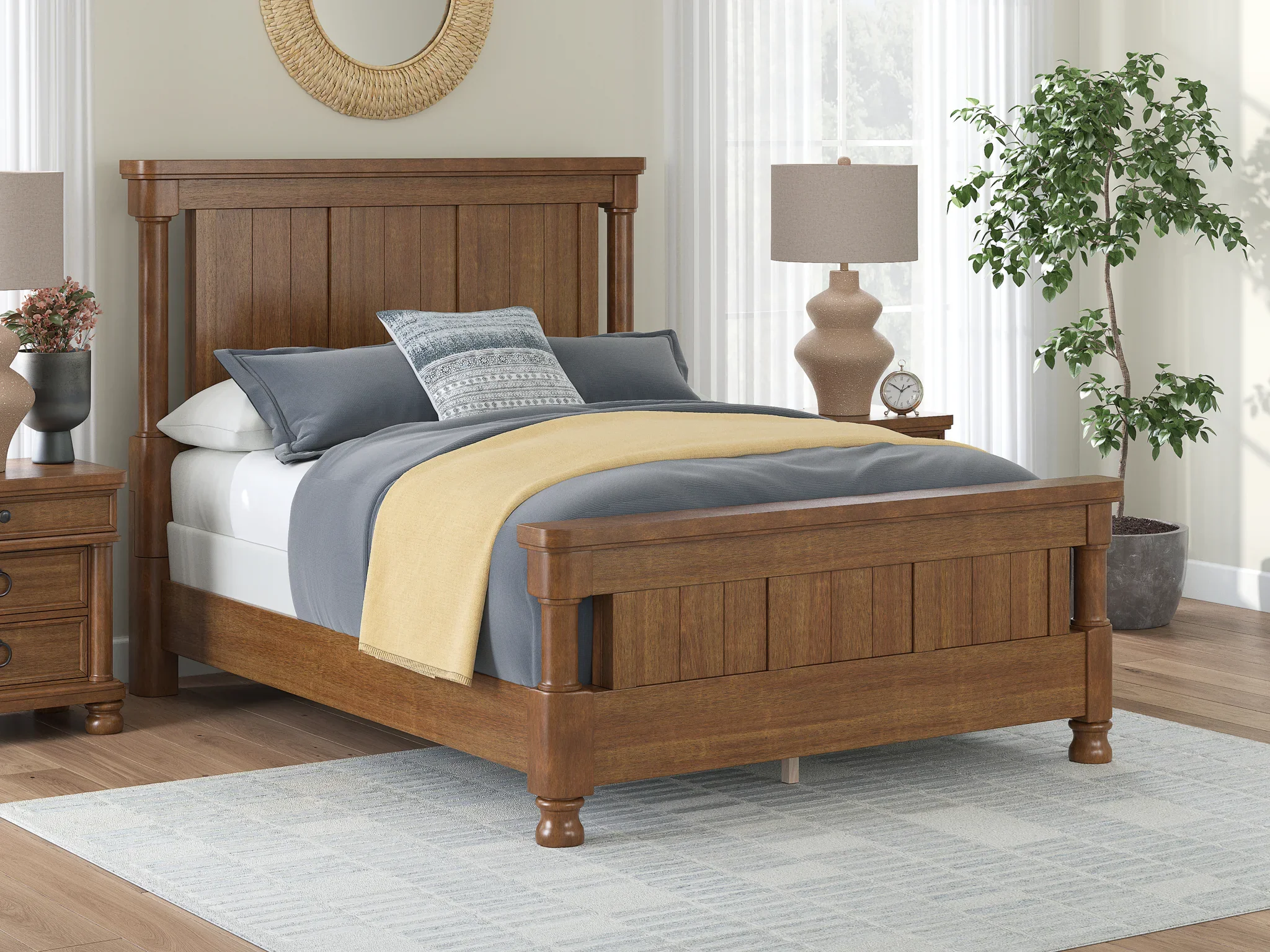 Rowlenstown - Queen Poster Bed - Brown - Image 2
