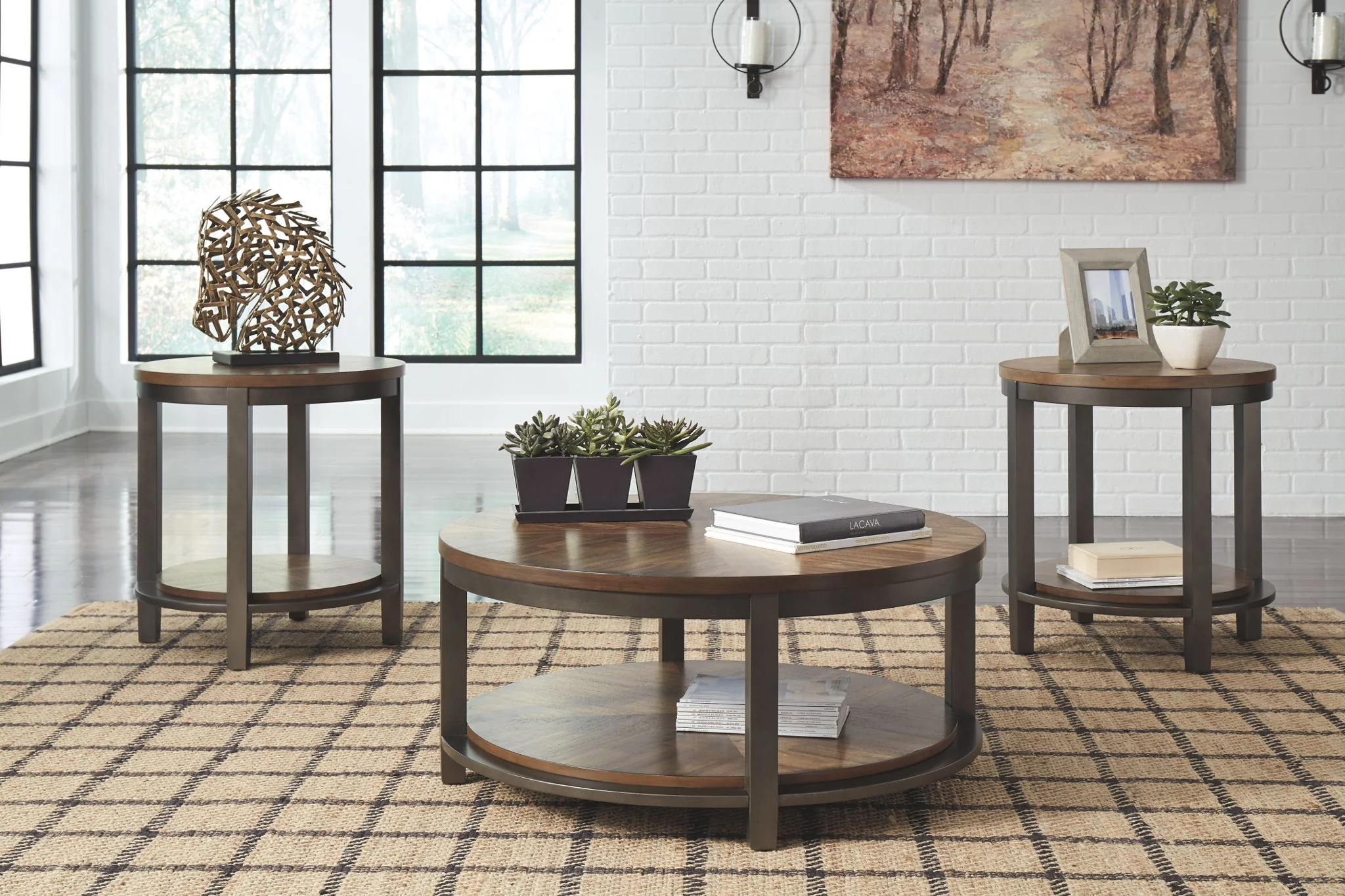 Roybeck - Light Brown / Bronze - Occasional Table Set (Set of 3) - Image 2