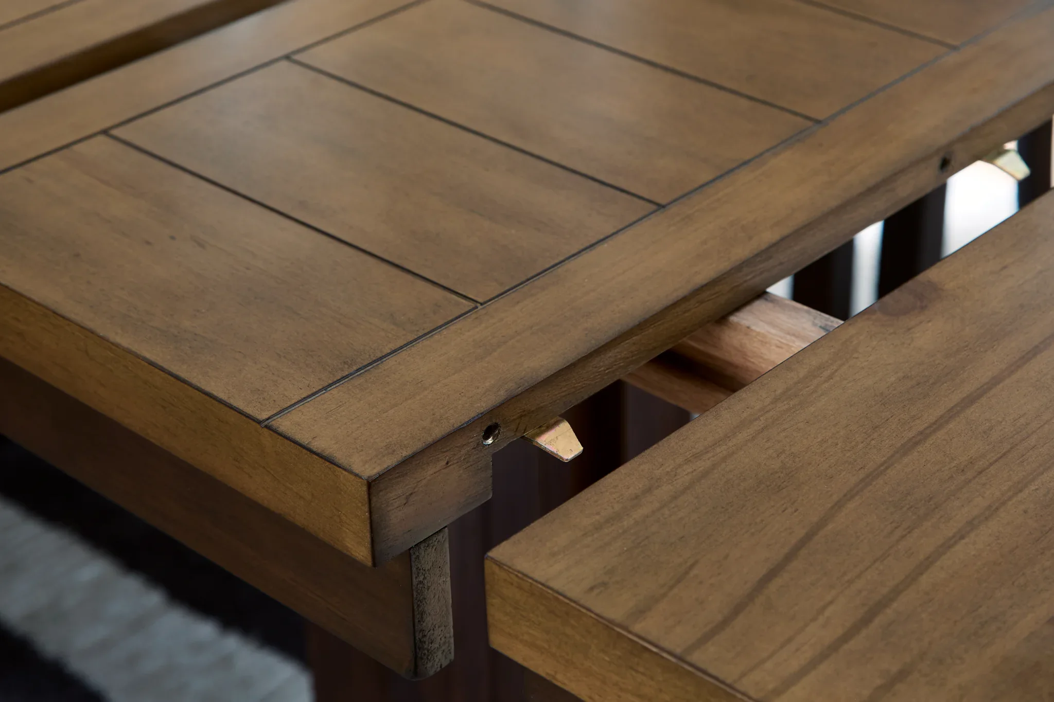 Rylandeen - Light Brown / Dark Brown - Rectangular Dining Room Counter Height Extension Table - Image 5