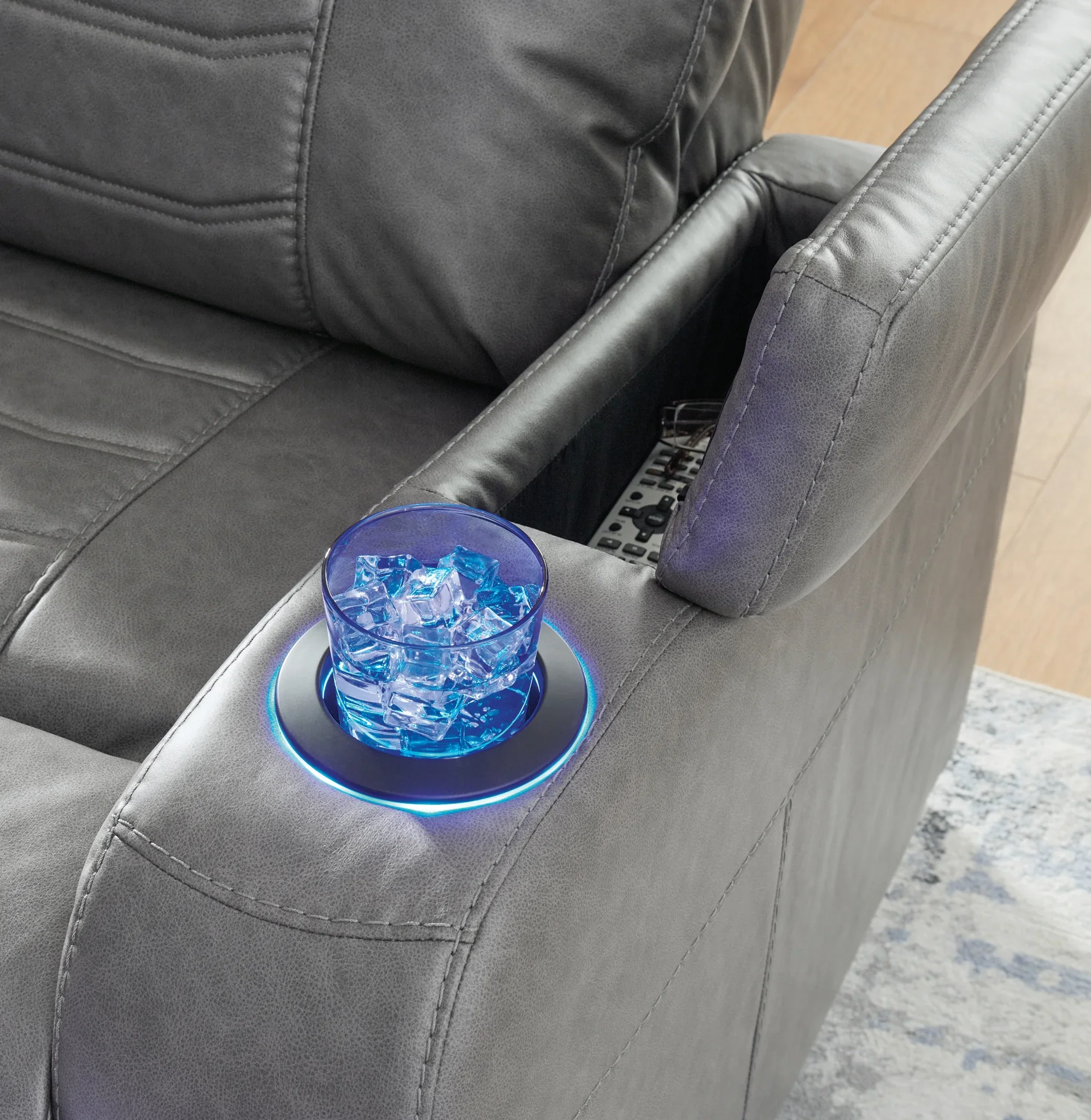 Schooner Rocks - Slate - Power Recliner / Adj Headrest - Image 10