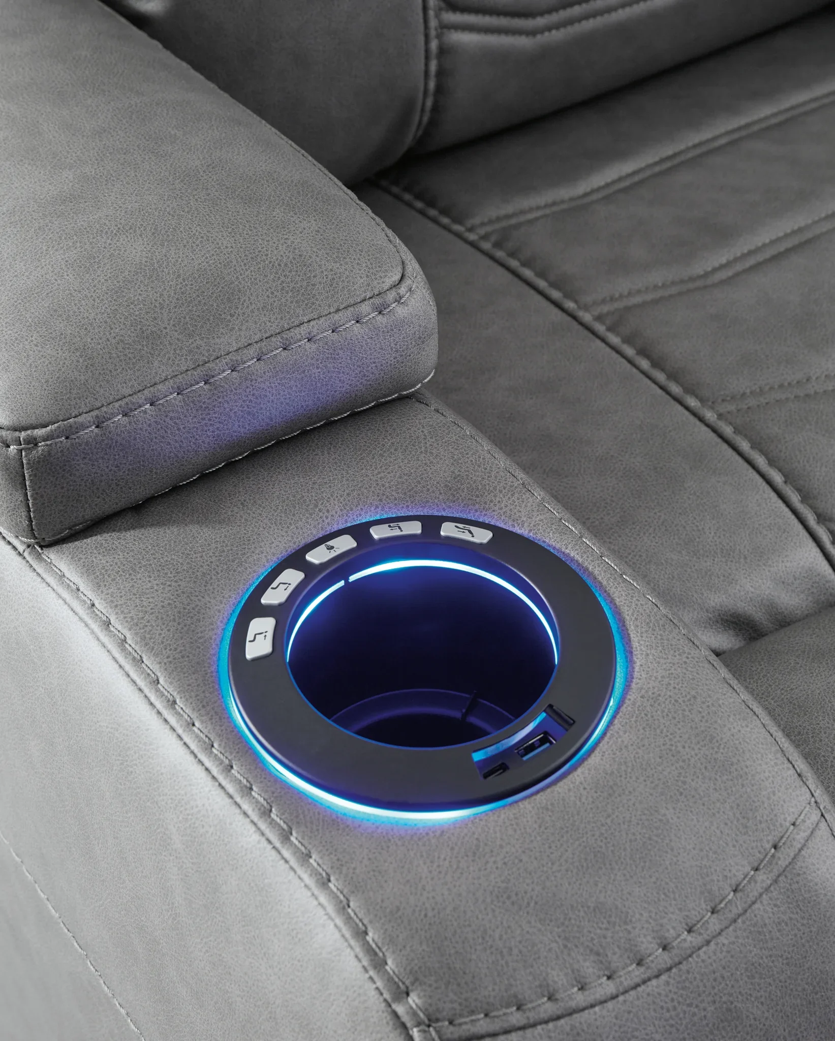 Schooner Rocks - Slate - Power Recliner / Adj Headrest - Image 12