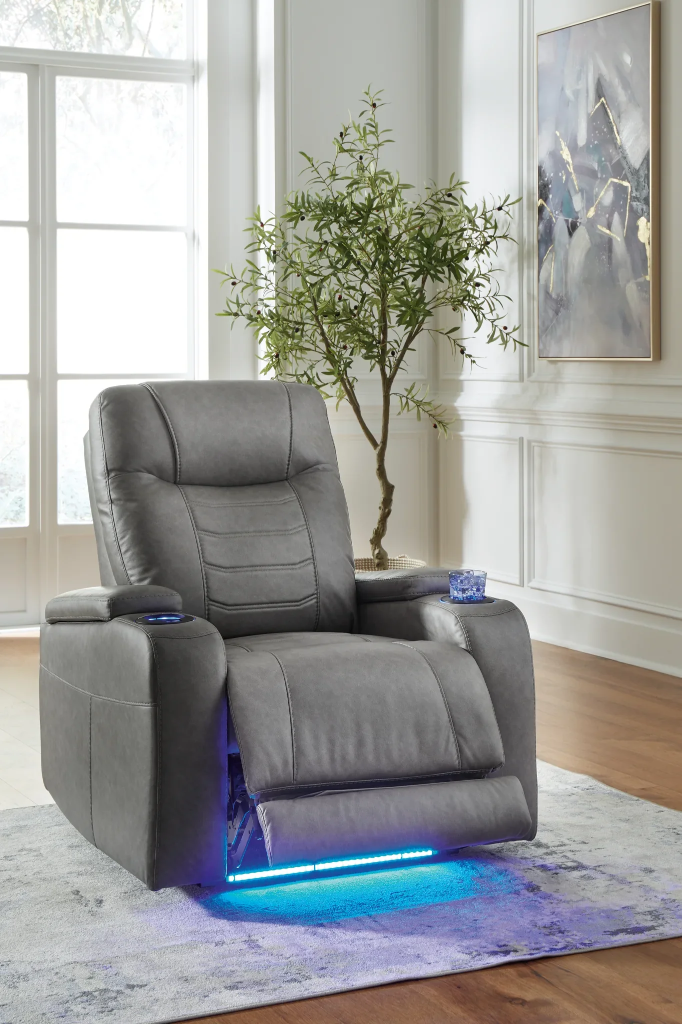 Schooner Rocks - Slate - Power Recliner / Adj Headrest - Image 8