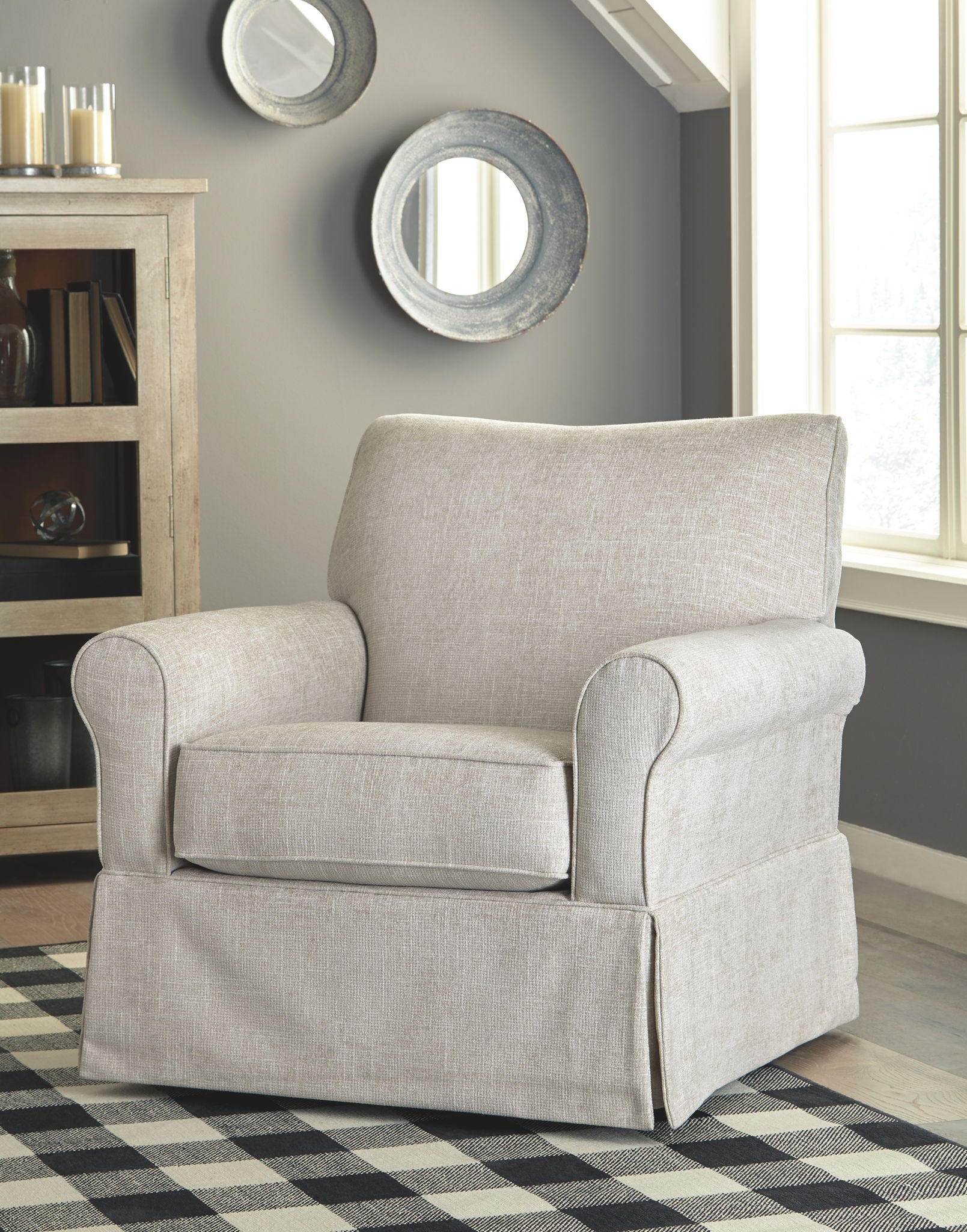 Searcy - Quartz - Swivel Glider Accent Chair - Image 2