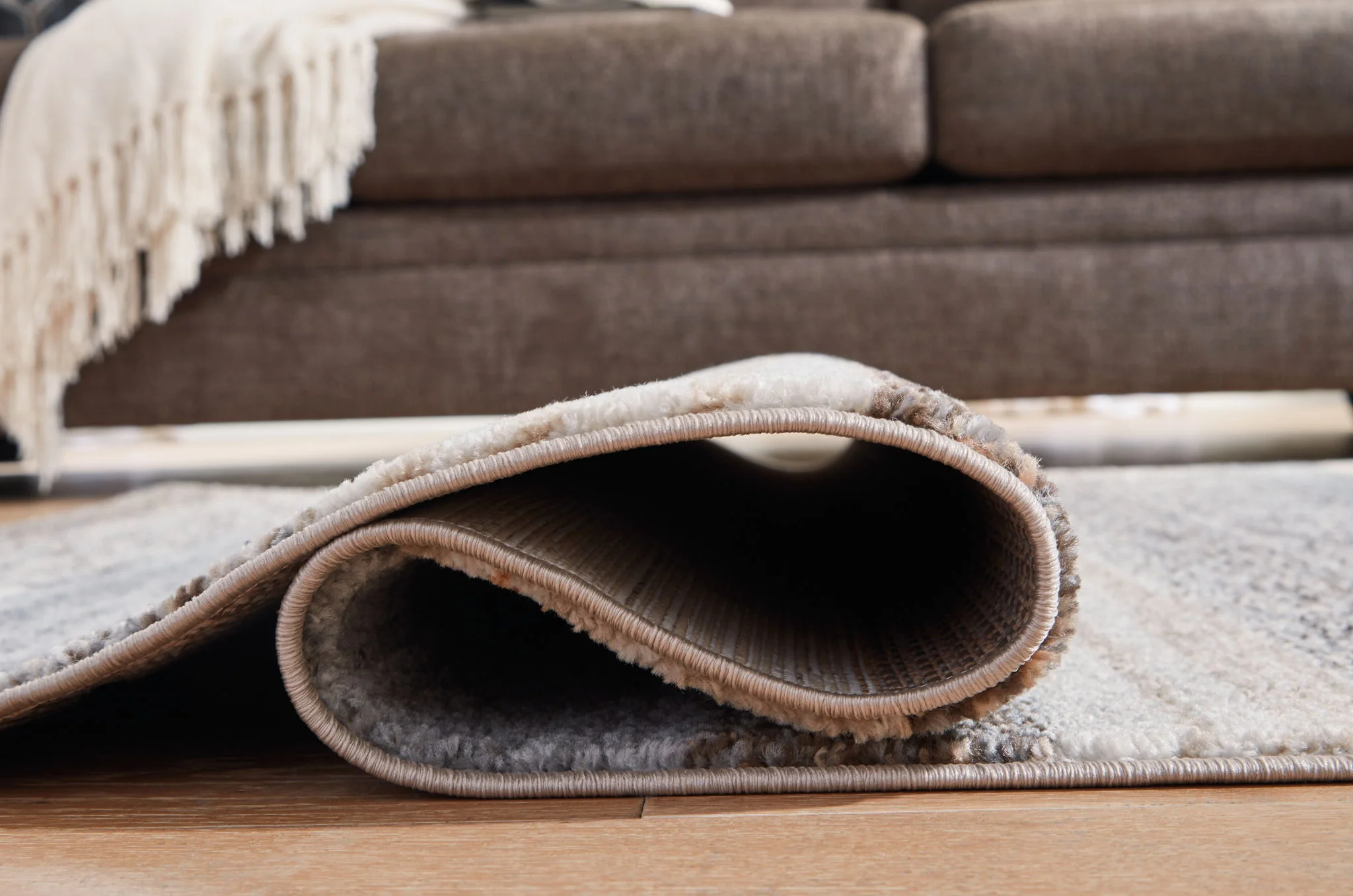 Sethburn - Cream / Brown / Gray - Large Rug - 8' x 10' - Image 4