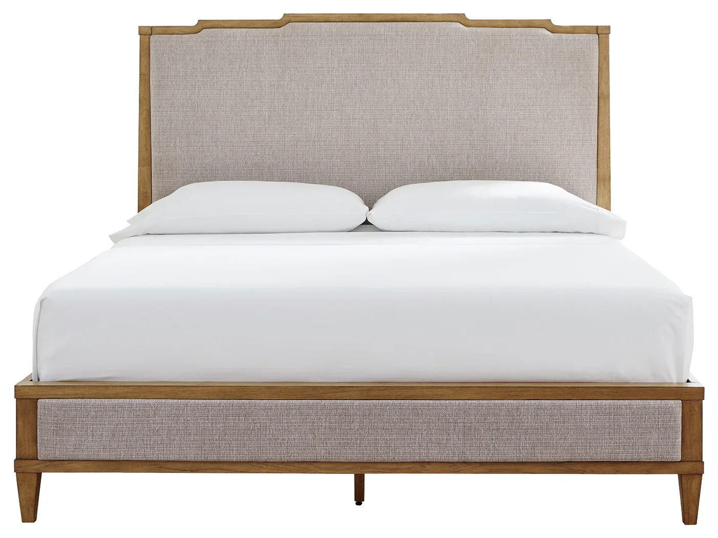 Sharlance - Light Brown - King Upholstered Panel Bed - Image 4
