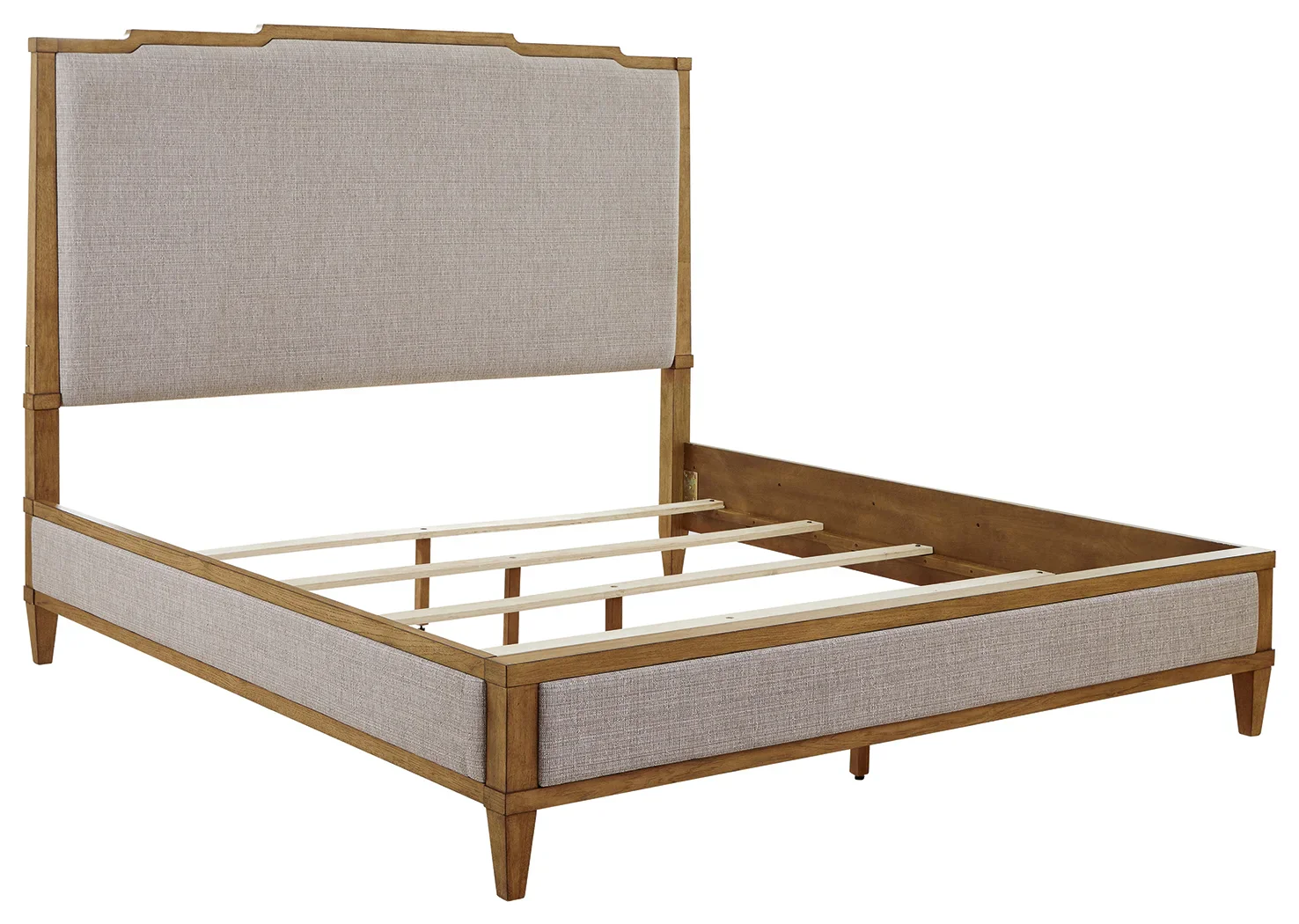 Sharlance - Light Brown - King Upholstered Panel Bed - Image 5