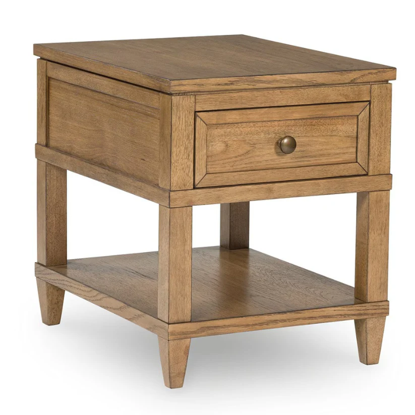 Sharlance - Light Brown - Rectangular End Table