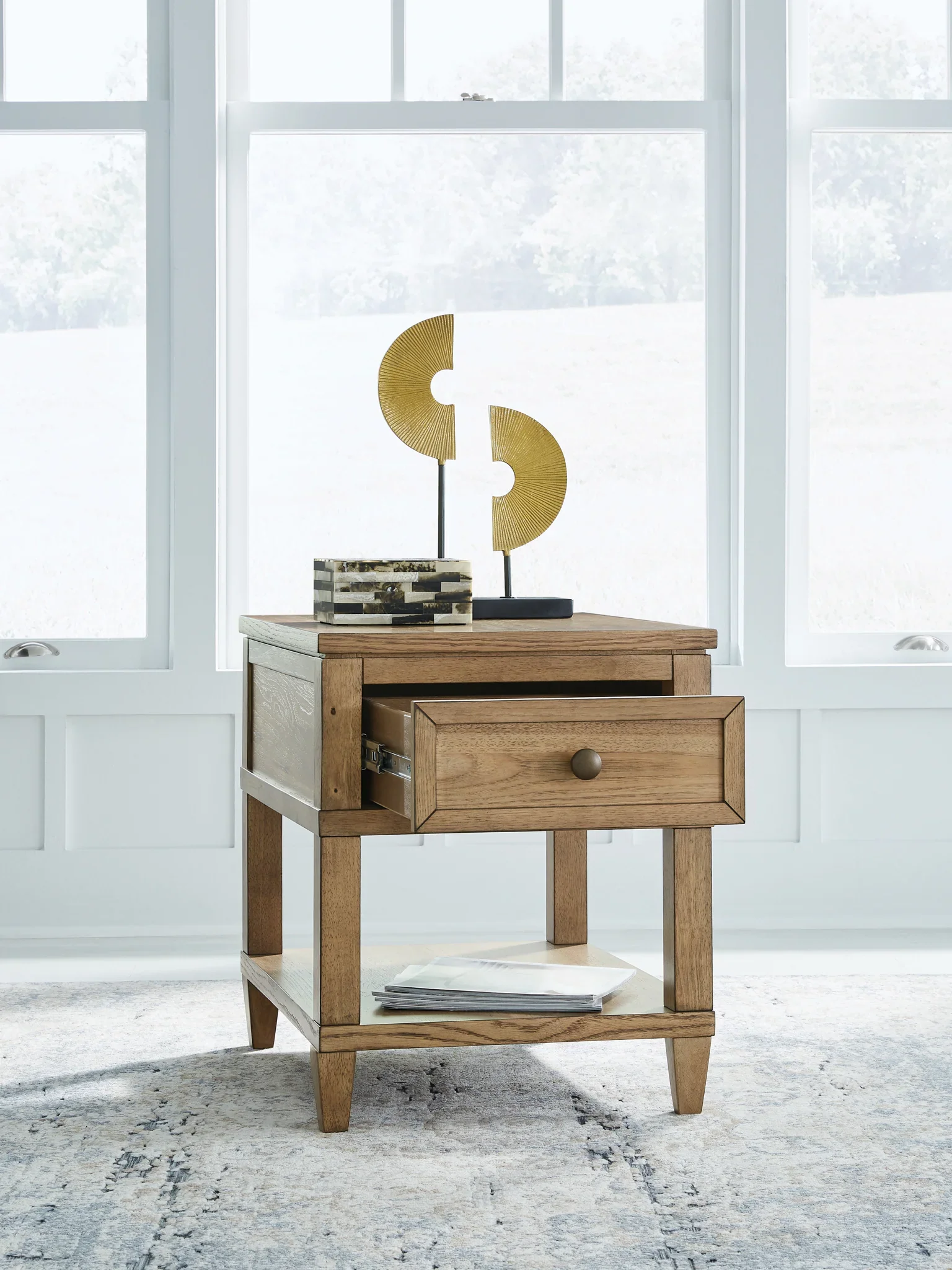 Sharlance - Light Brown - Rectangular End Table - Image 7
