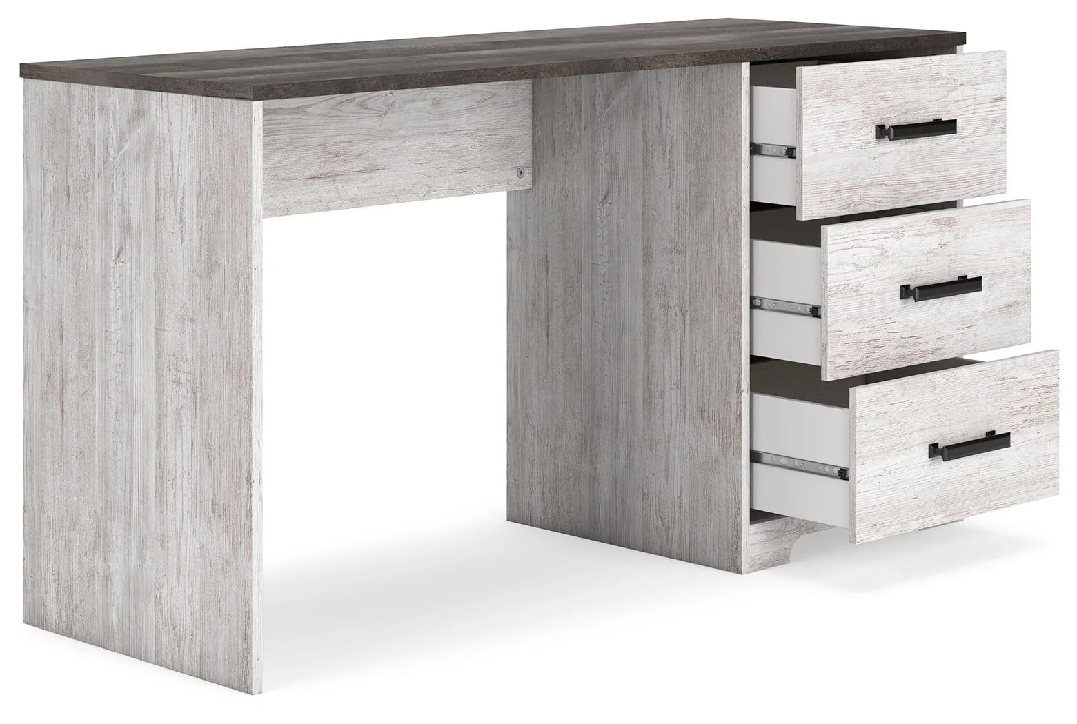 Shawburn - White / Dark Charcoal Gray - Home Office Desk - Image 4