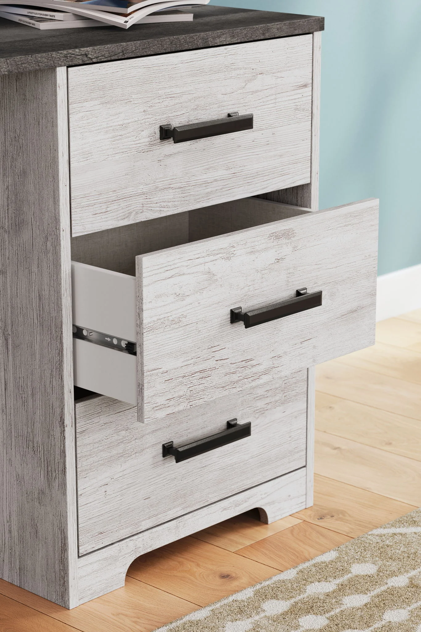 Shawburn - White / Dark Charcoal Gray - Home Office Desk - Image 9
