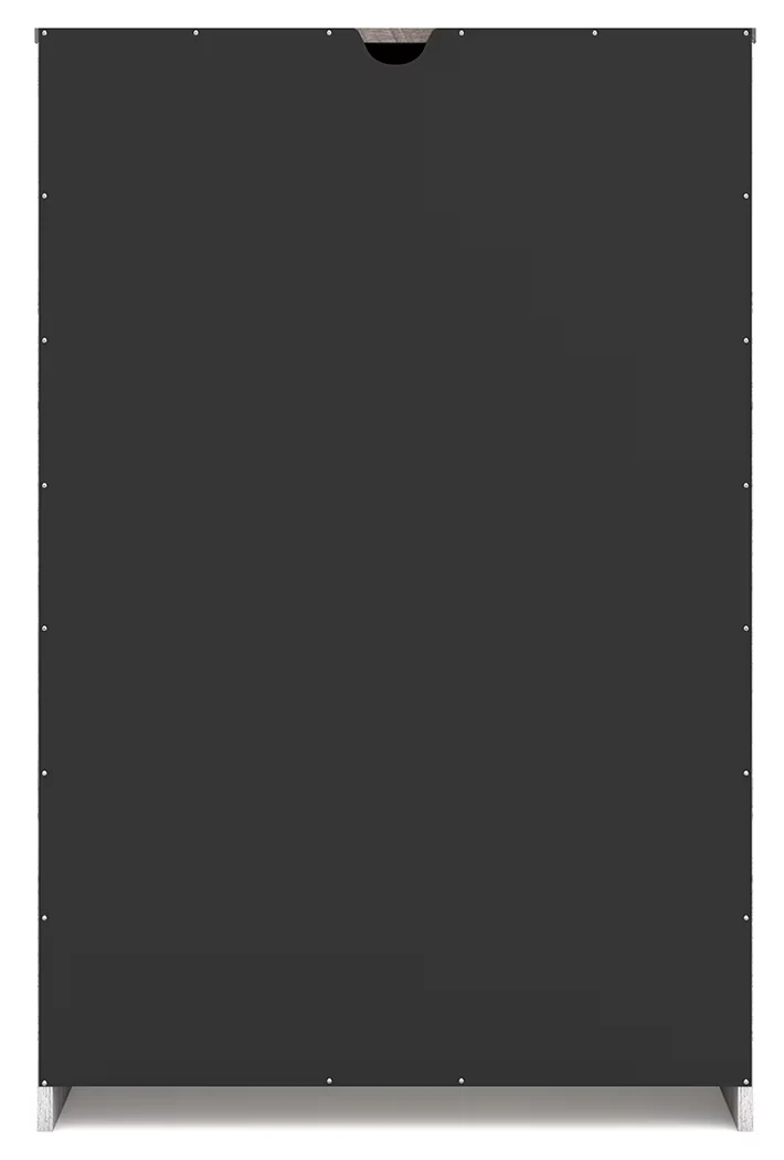 Shawburn - White / Black / Gray - Five Drawer Chest - Vinyl-Wrapped - Image 6
