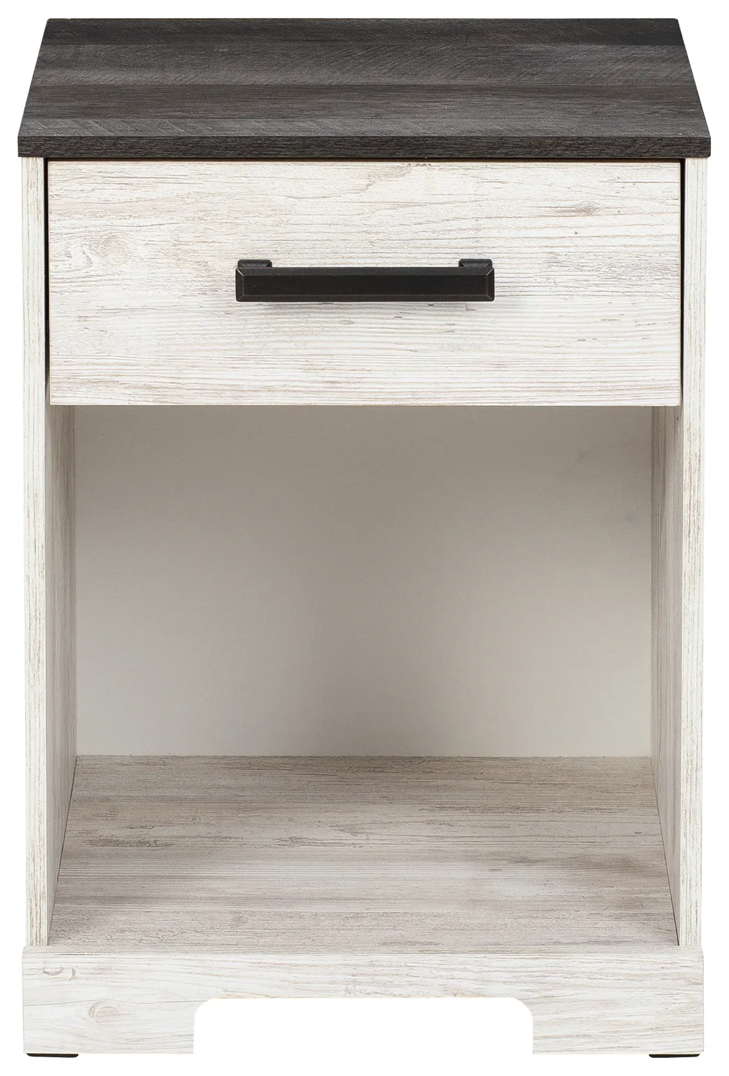 Shawburn - White / Black / Gray - One Drawer Night Stand - Open Cubby - Image 4