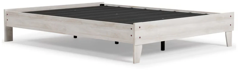 Shawburn - Whitewash - Queen Platform Bed - Image 4