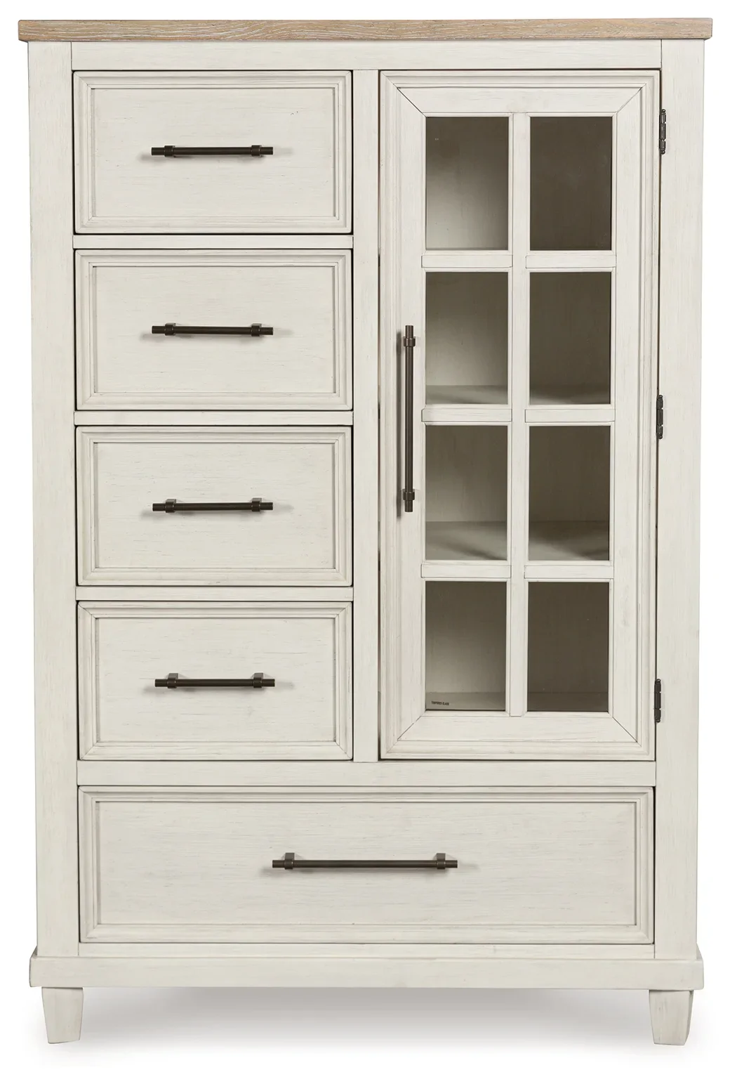 Shaybrock - Antique White / Brown - Door Chest - Image 4