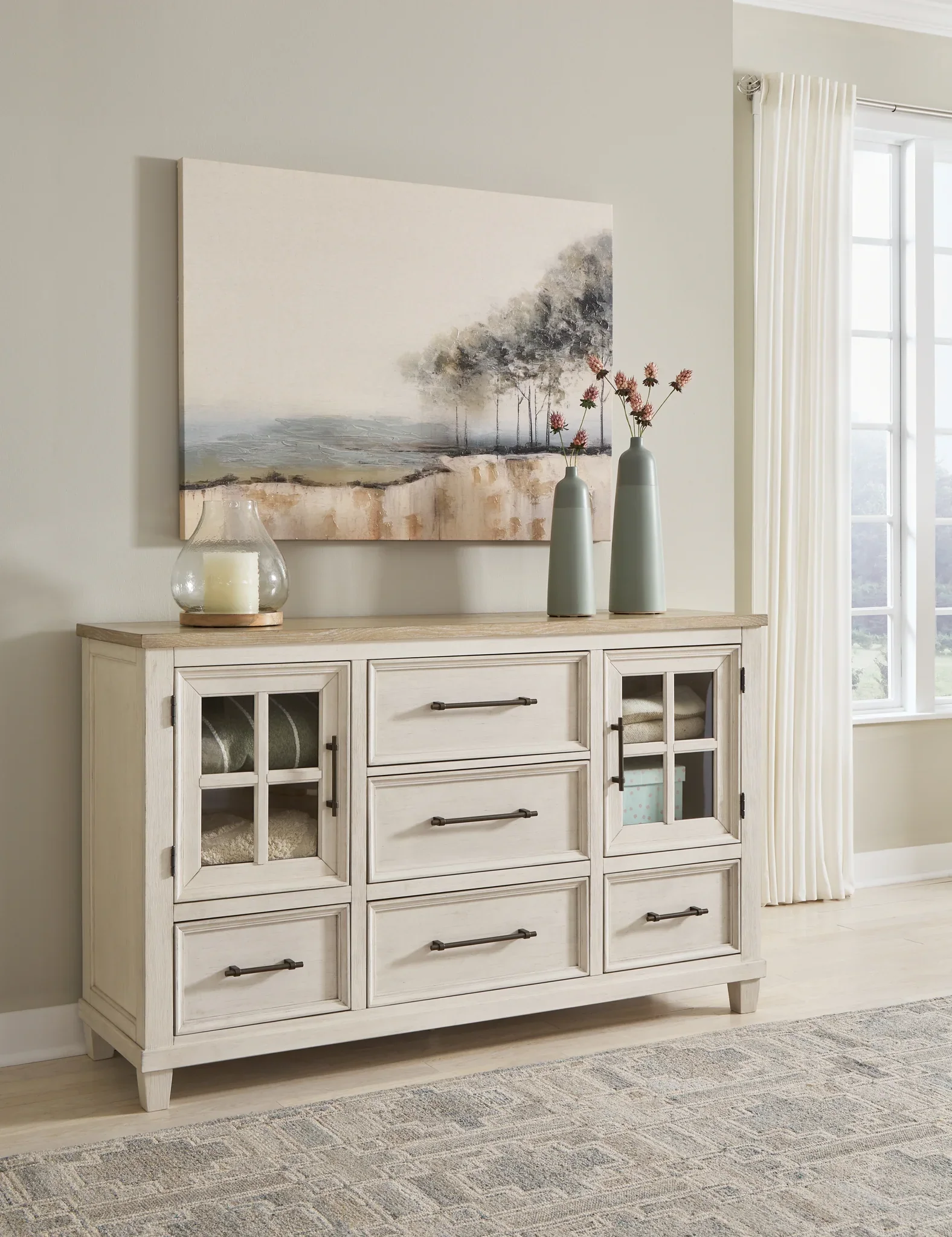 Shaybrock - Antique White / Brown - Dresser - Image 4