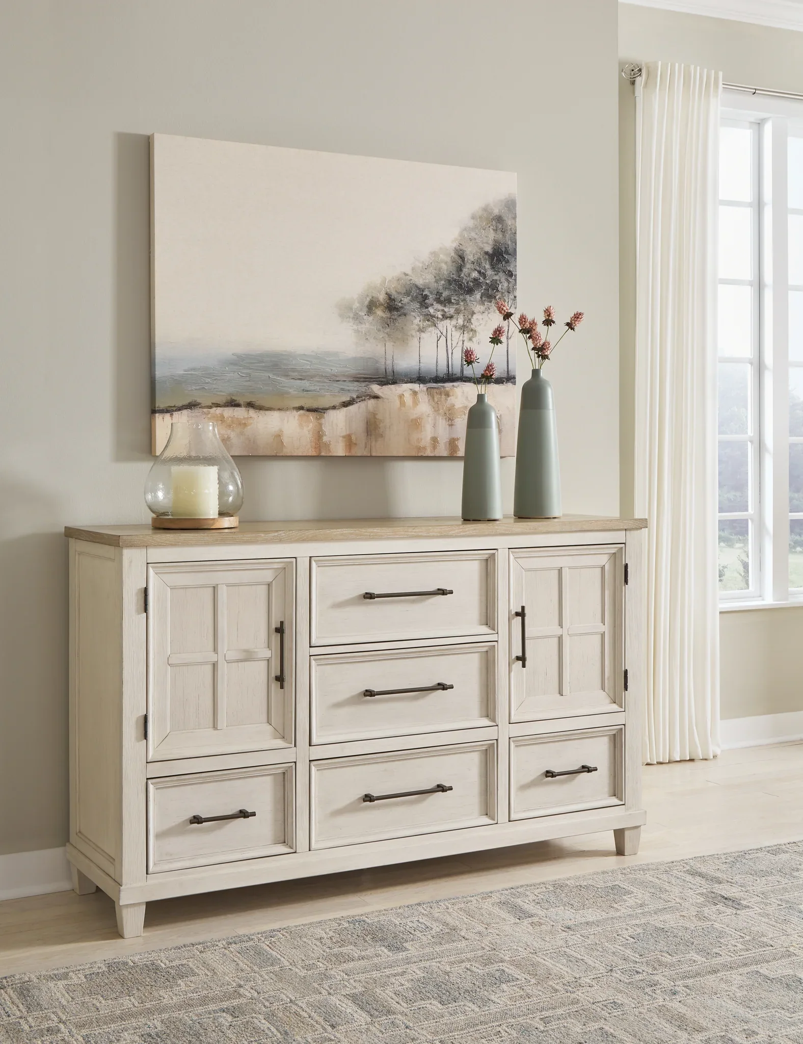 Shaybrock - Antique White / Brown - Dresser - Image 5