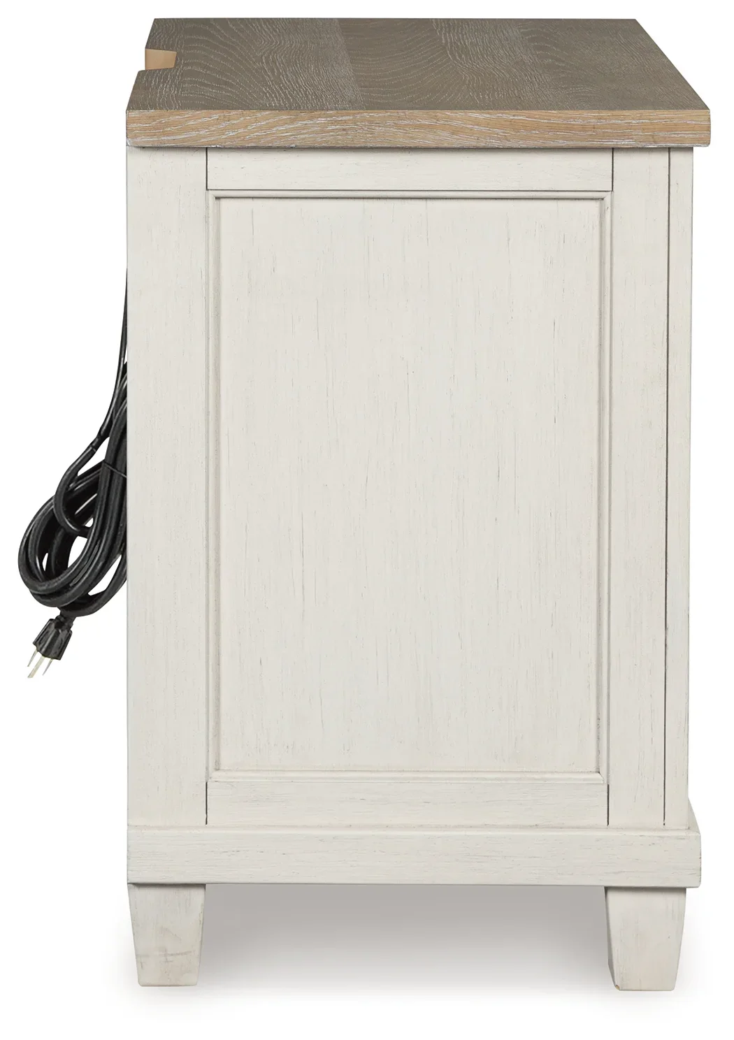 Shaybrock - Antique White / Brown - Two Drawer Night Stand - Image 5