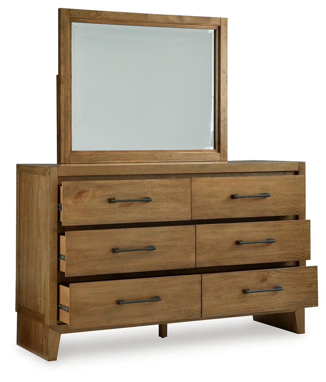 Sherbana - Light Brown - Dresser And Mirror - Image 2