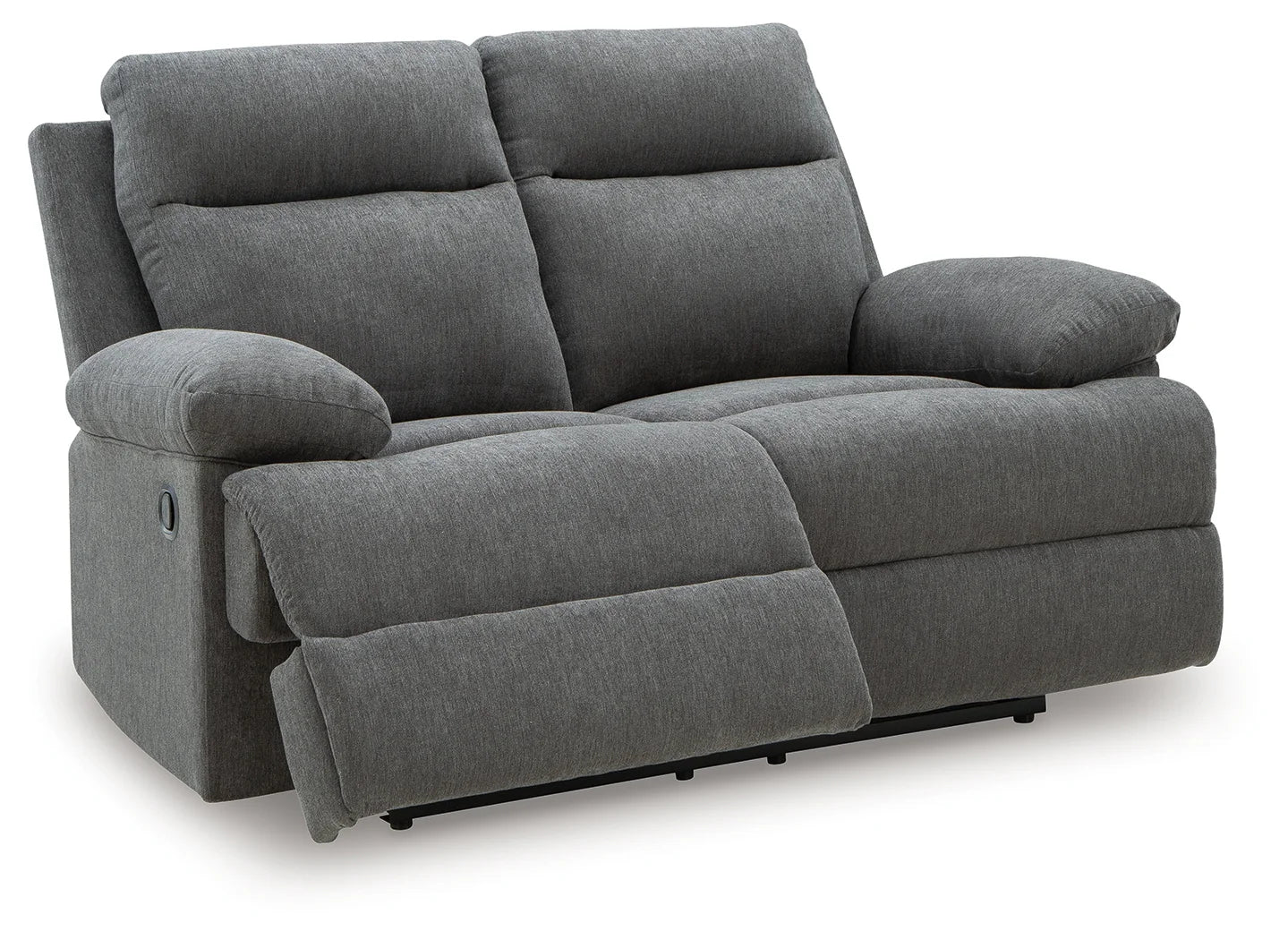Side-Swipe - Charcoal - Reclining Loveseat - Image 3