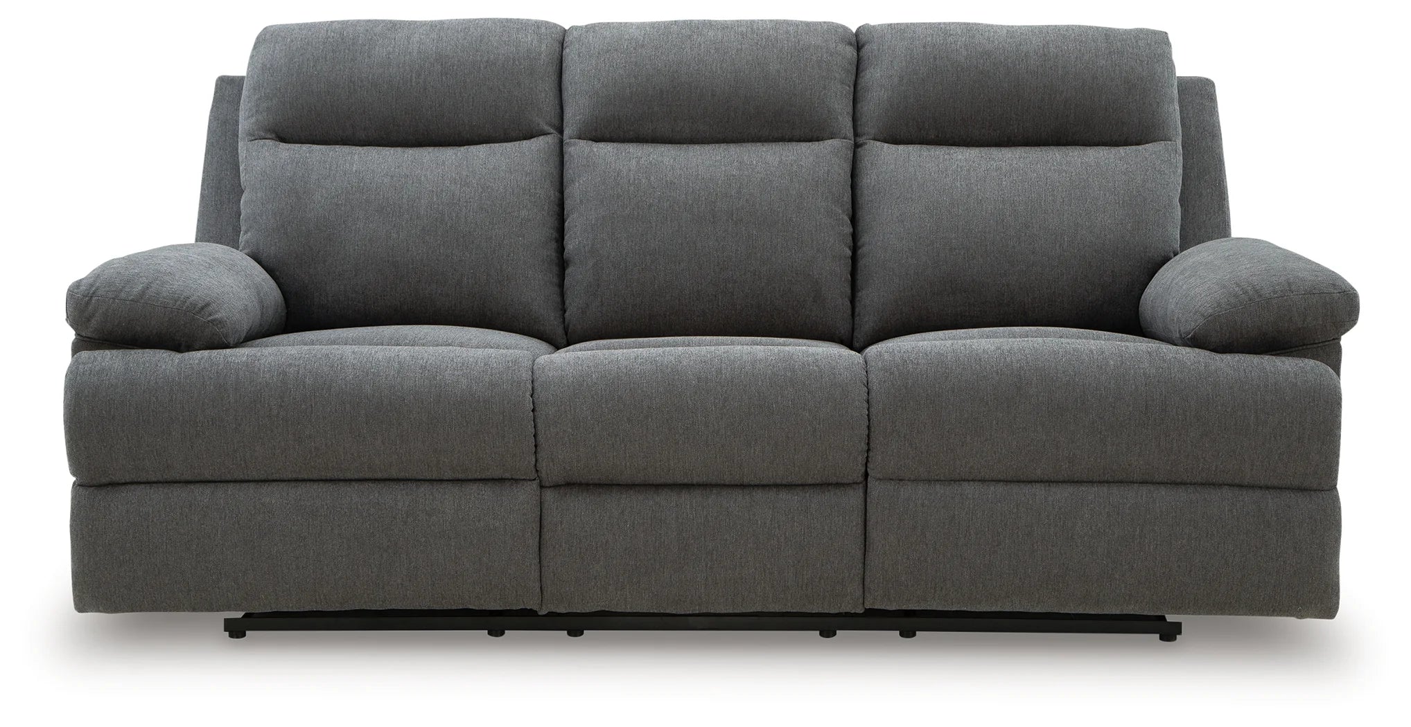 Side-Swipe - Charcoal - Reclining Sofa With Drop Down Table - Image 4