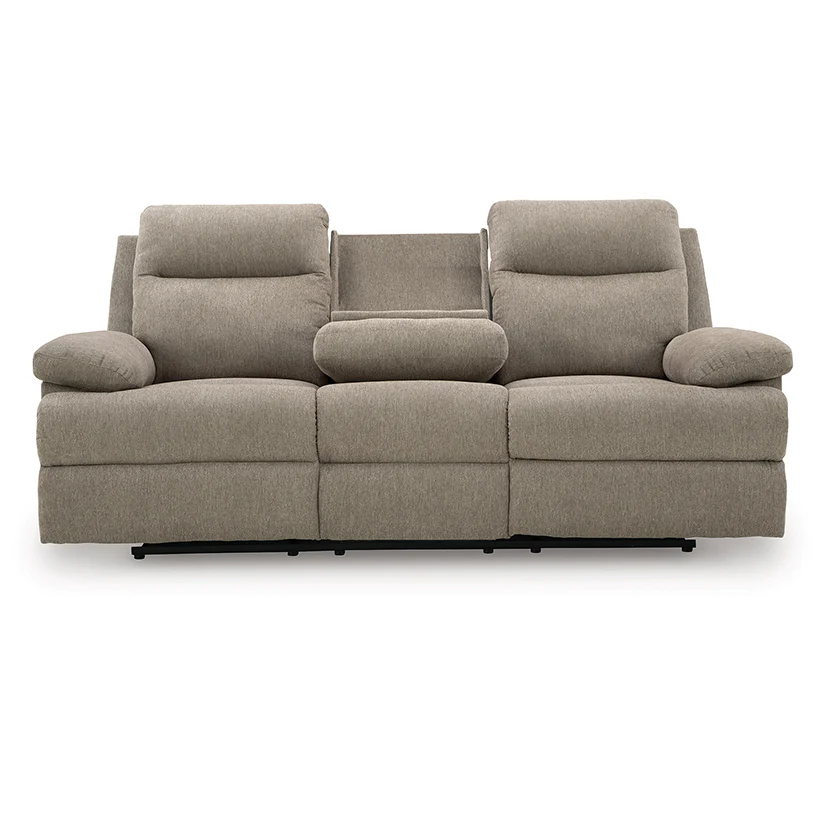 Side-Swipe - Mocha - Reclining Sofa With Drop Down Table - Image 2