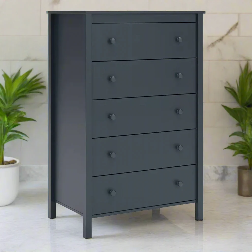 Simmenfort - Navy Blue - Five Drawer Chest - Image 2